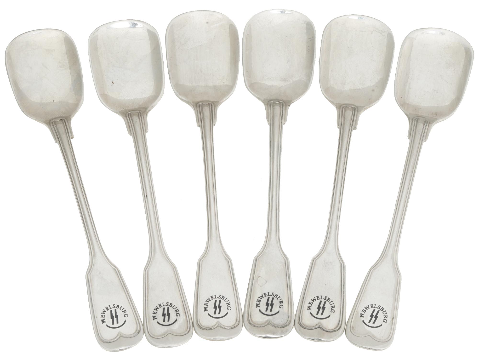 WEWELSBURG NAZI SS ACADEMY CANTEEN SPOONS, 6 PCS PIC-0