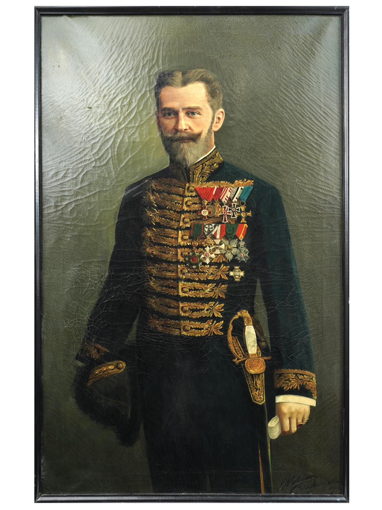 RUSSIAN OIL PORTRAIT PAINTING BY A. HARTMANN PIC-0