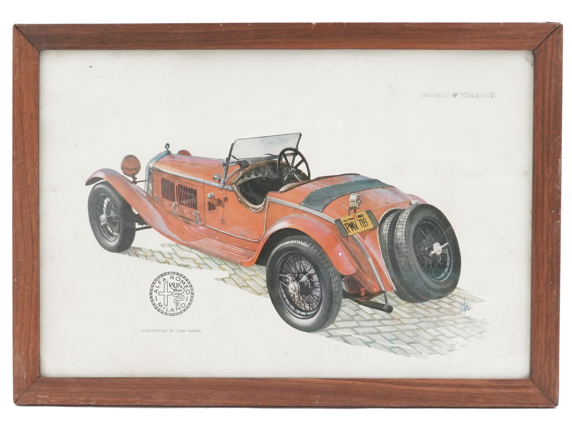 FRAMED WALL PRINTS OF ANTIQUE CARS BY TOBY NIPPEL PIC-1