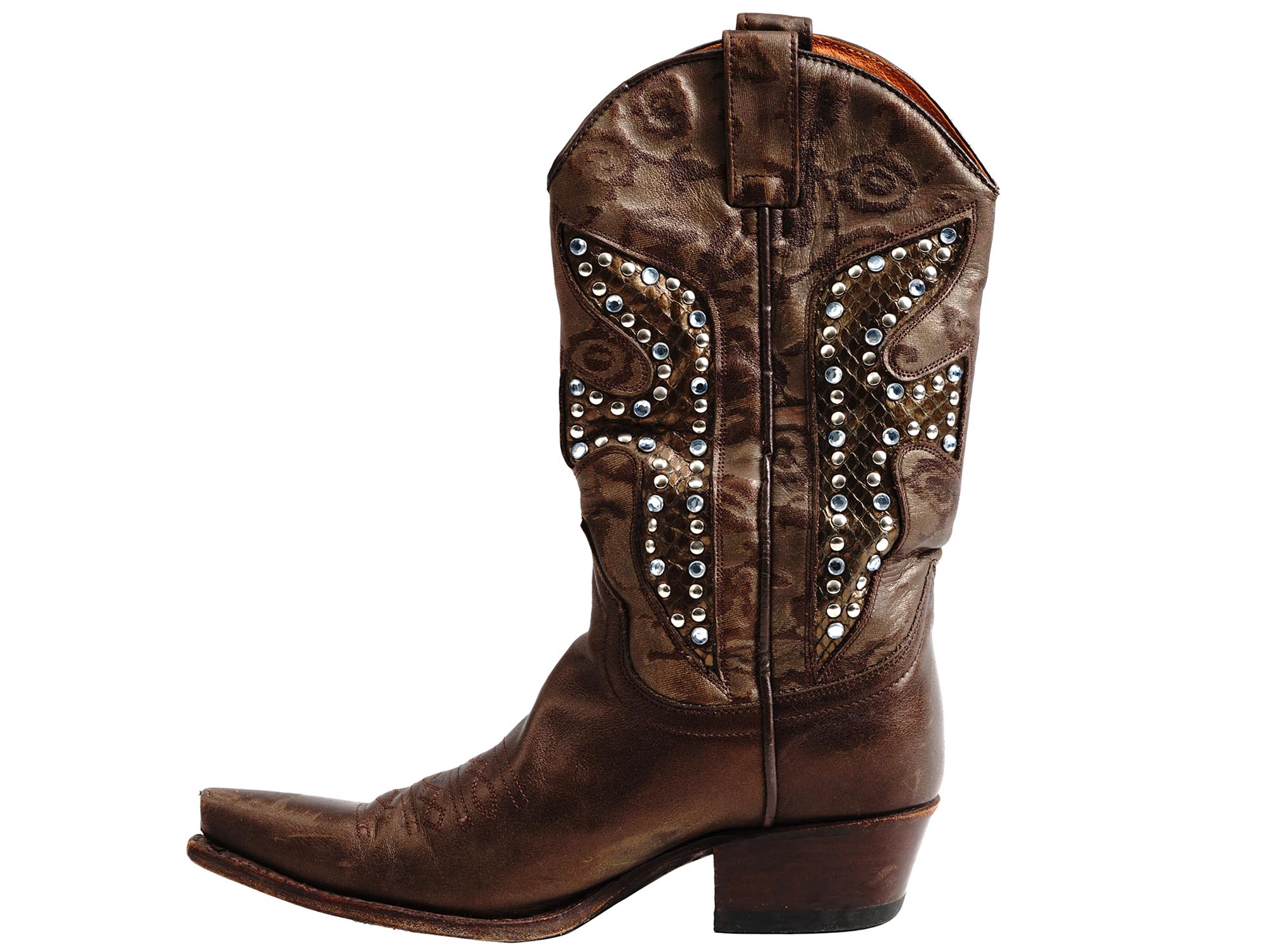 AMERICAN FRYE COWBOY WESTERN LADIES LEATHER BOOTS PIC-2