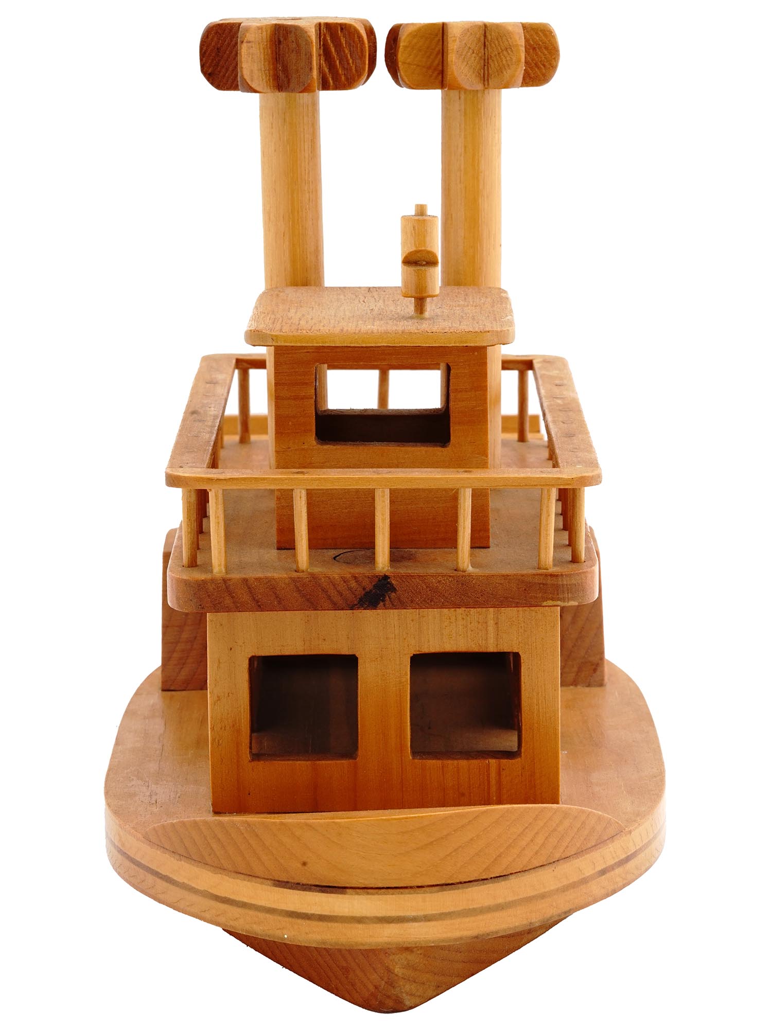 PLAYWOODS CO WOODEN PADDLE WHEEL STEAM BOAT TOY PIC-2