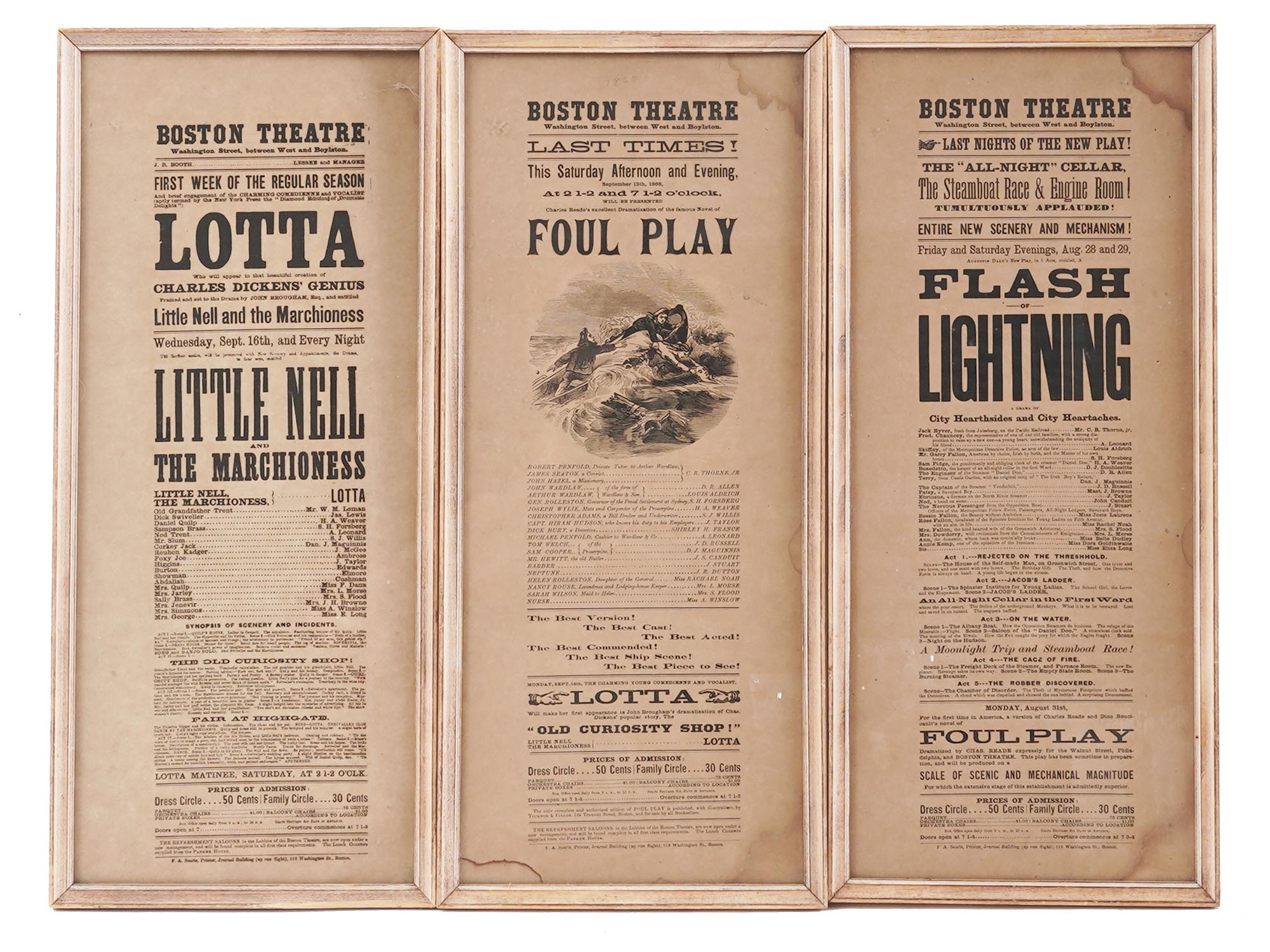 ANTIQUE BOSTON THEATRE POSTERS AND BOOTH EPHEMERA PIC-1