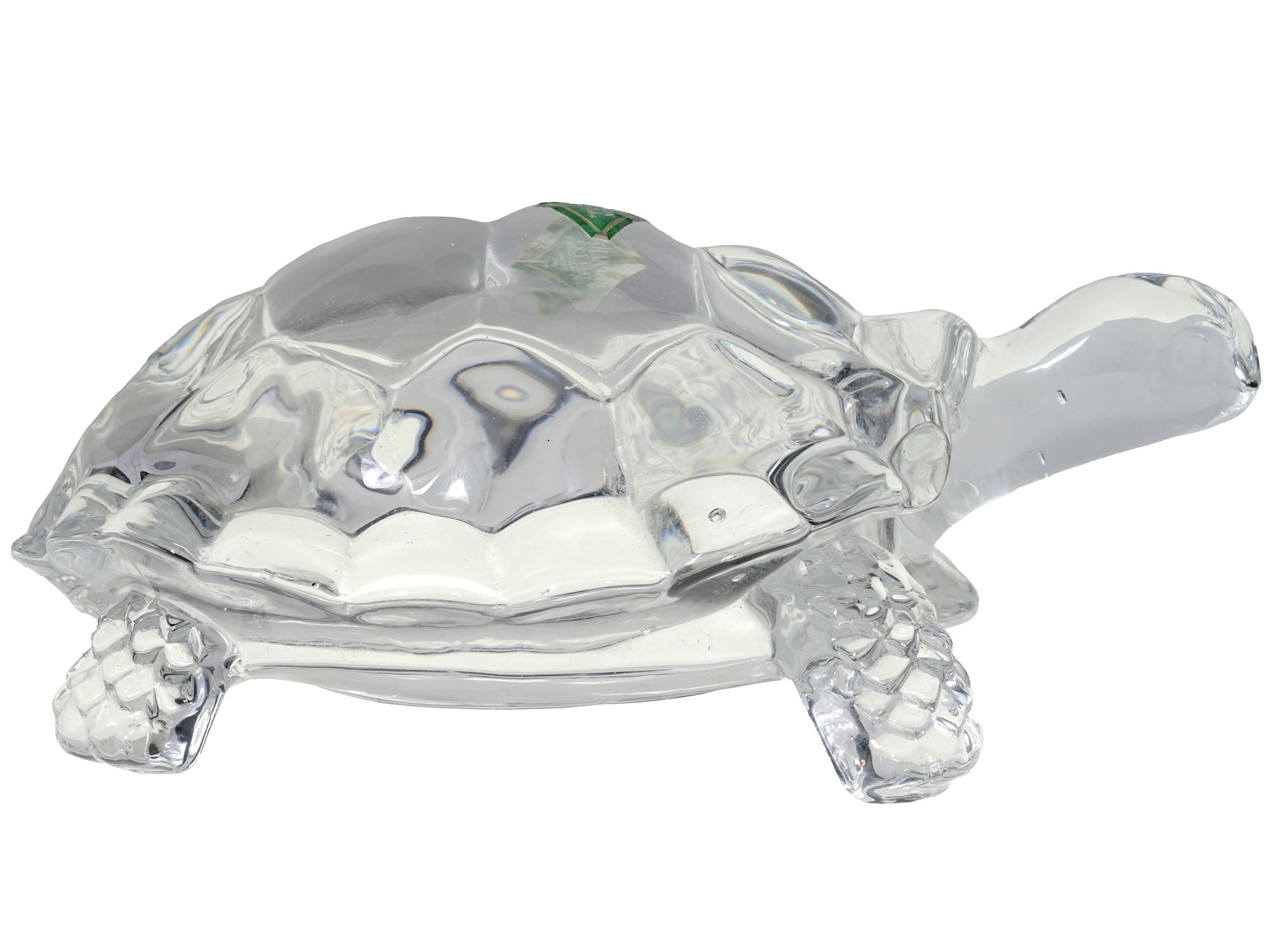 CHINESE SHANNON CRYSTAL GLASS FIGURINE OF TURTLE PIC-2