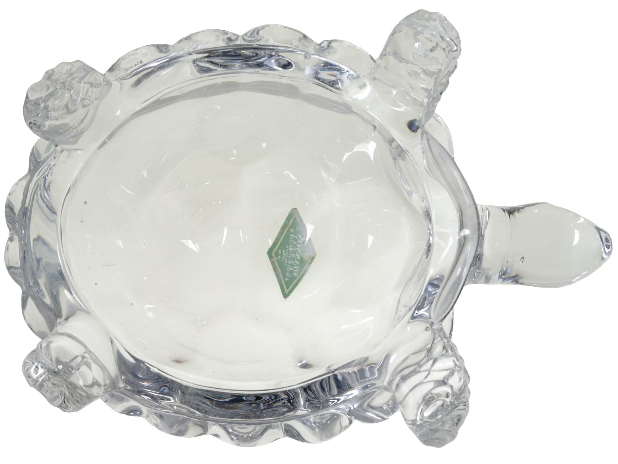 CHINESE SHANNON CRYSTAL GLASS FIGURINE OF TURTLE PIC-4