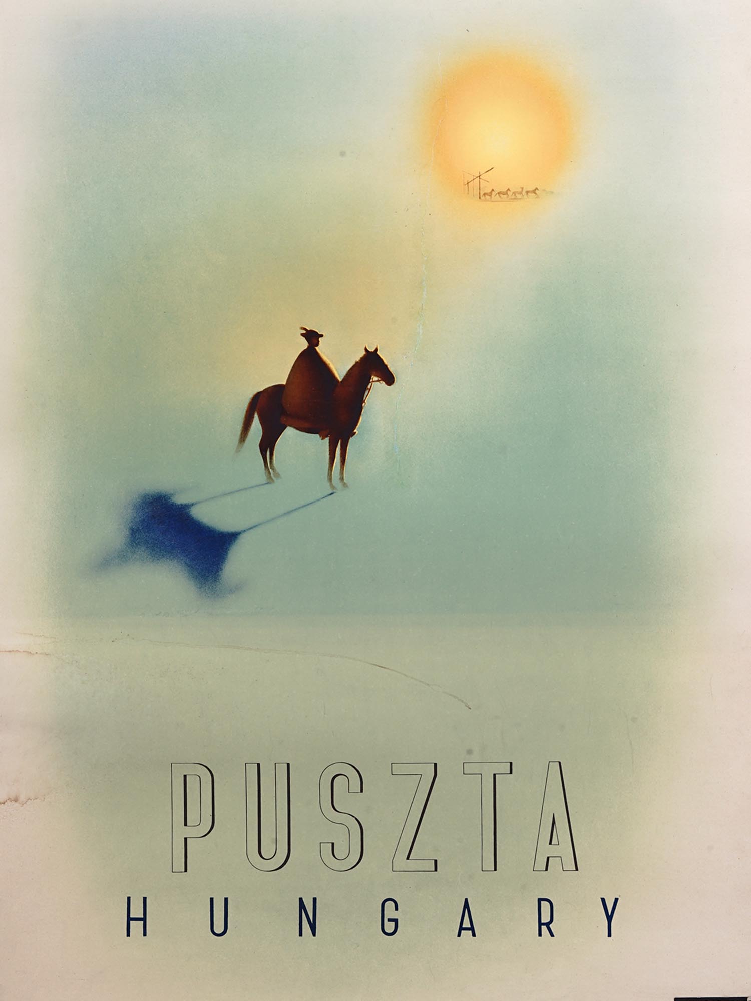 VINTAGE TRAVEL POSTER HUNGARIAN PUSZTA BY KLING PIC-1