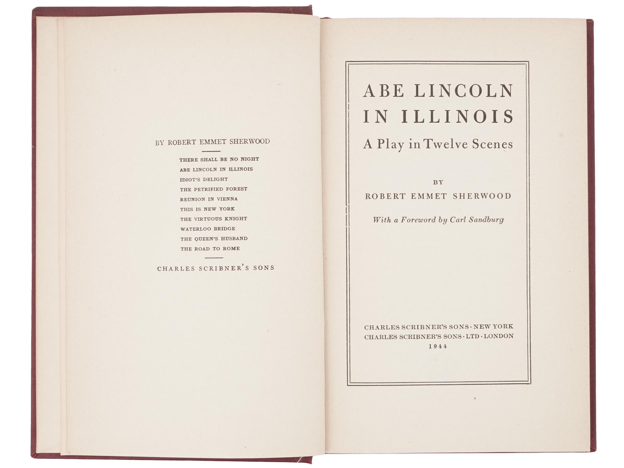 ABE LINCOLN IN ILLINOIS BOOK BY ROBERT E SHERWOOD PIC-5