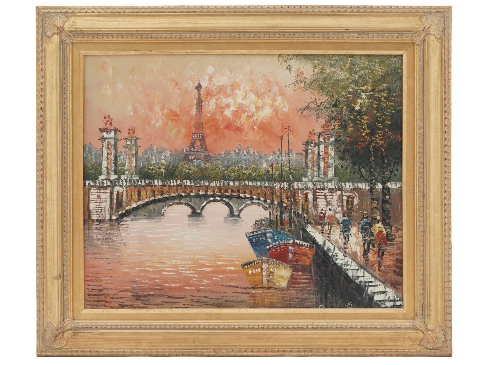 IMPRESSIONIST OIL PAINTING PARIS VIEW BY ATANAS PIC-0