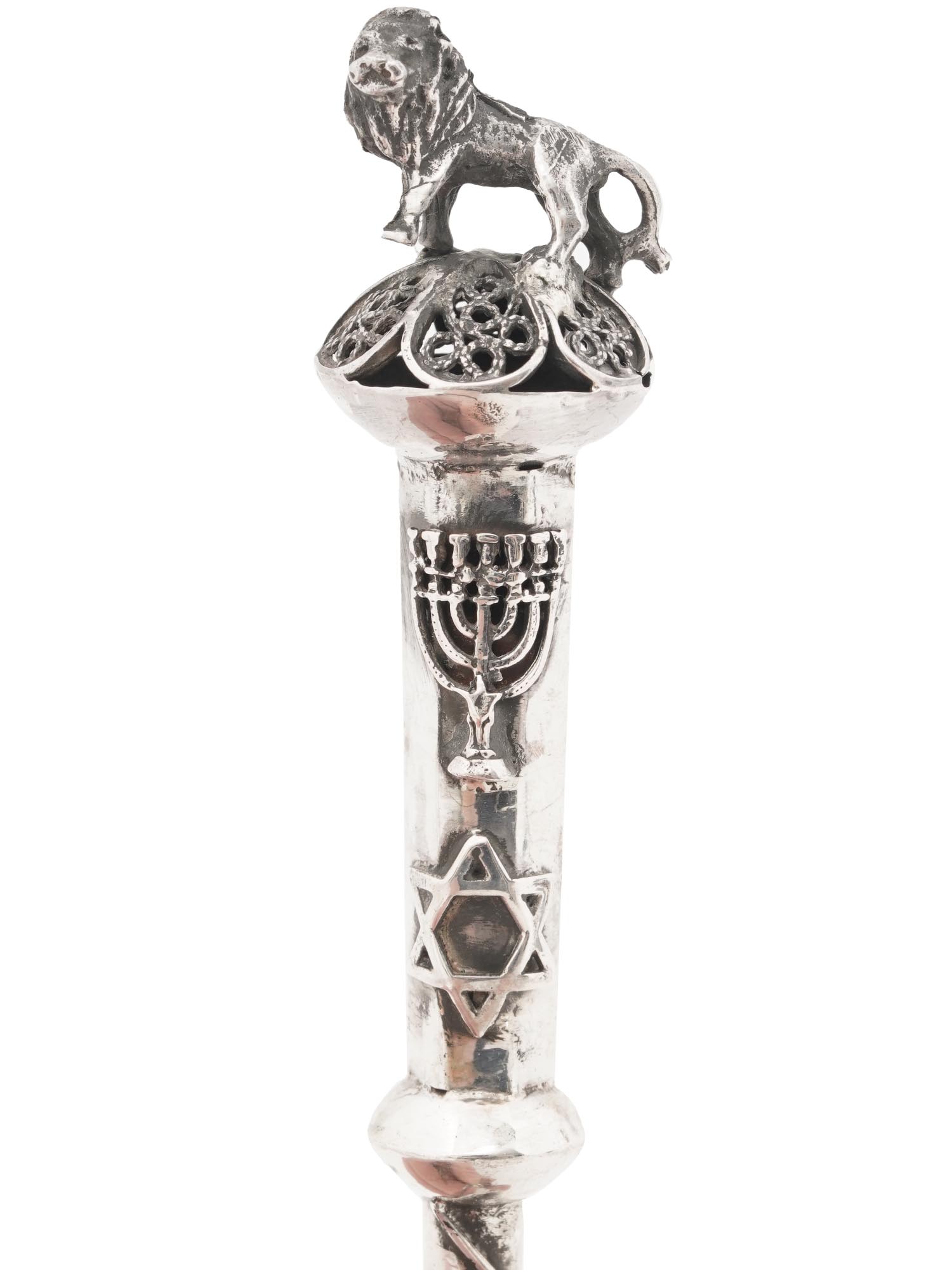 PAIR OF RUSSIAN SILVER JUDAICA TORAH POINTERS PIC-2