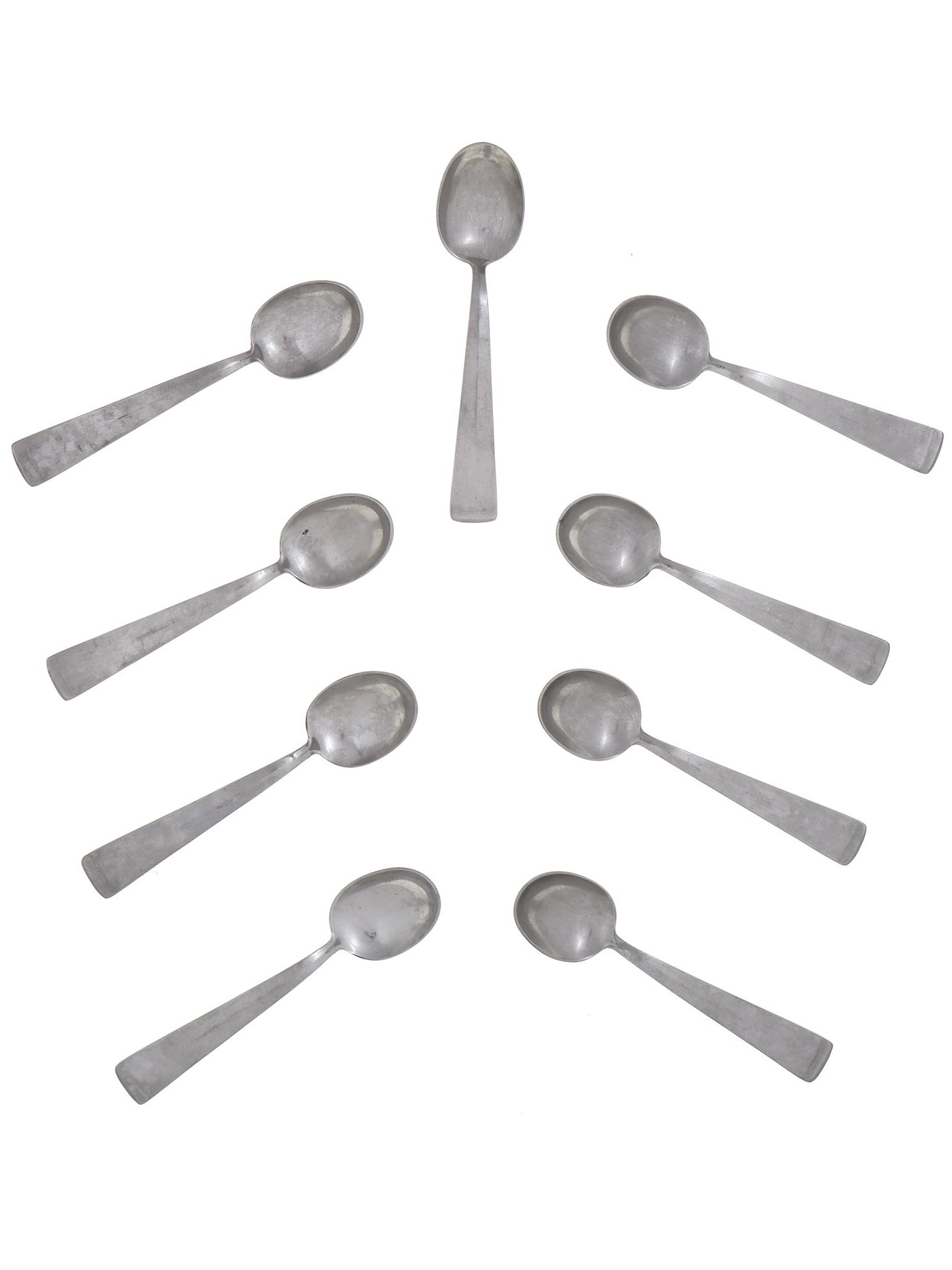 GROUP OF WWII ERA NAZI GERMAN ALUMINUM TEA SPOONS PIC-1