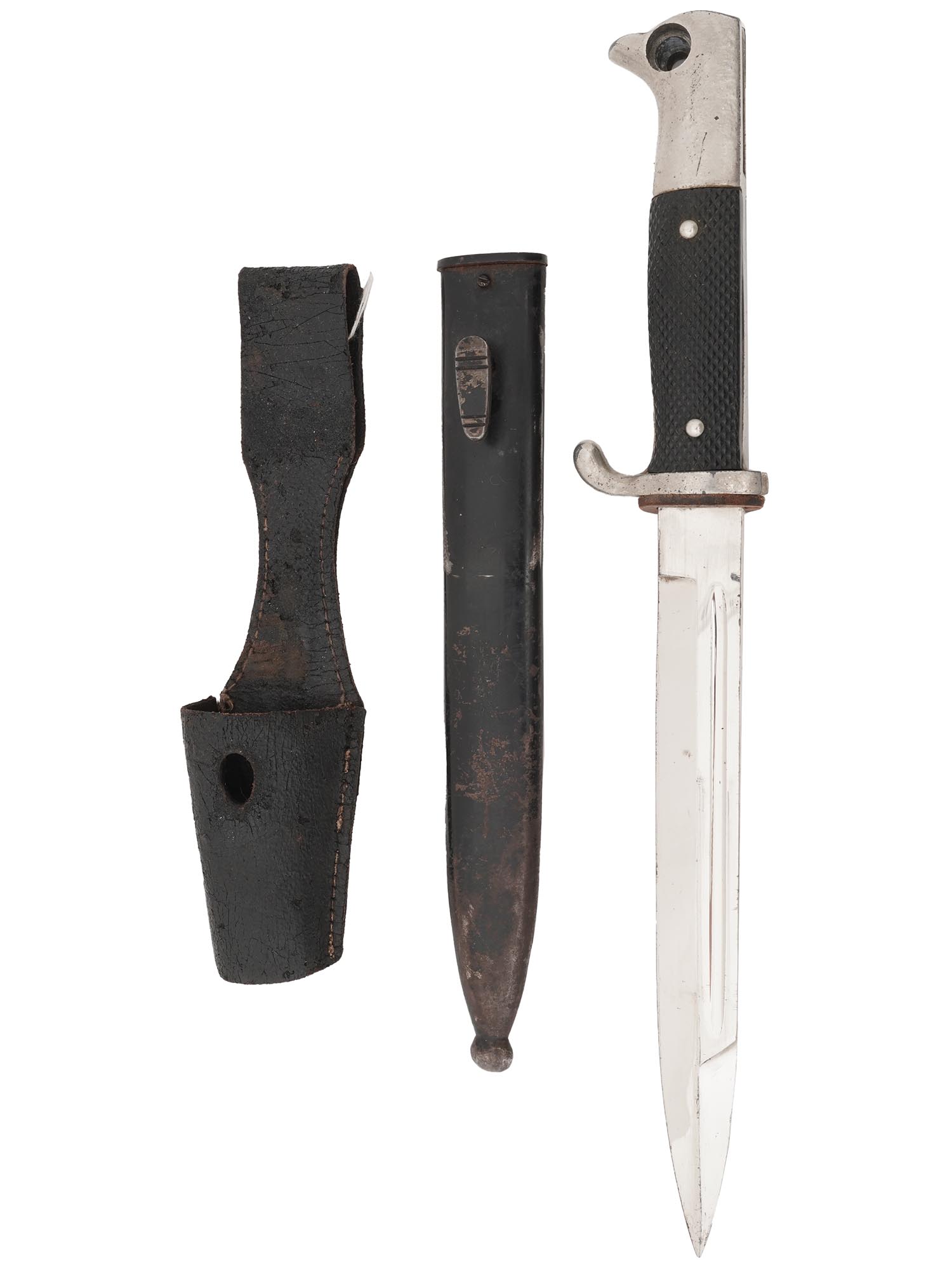 WWII NAZI GERMAN CLOSE COMBAT KNIFE IN SHEATH PIC-0