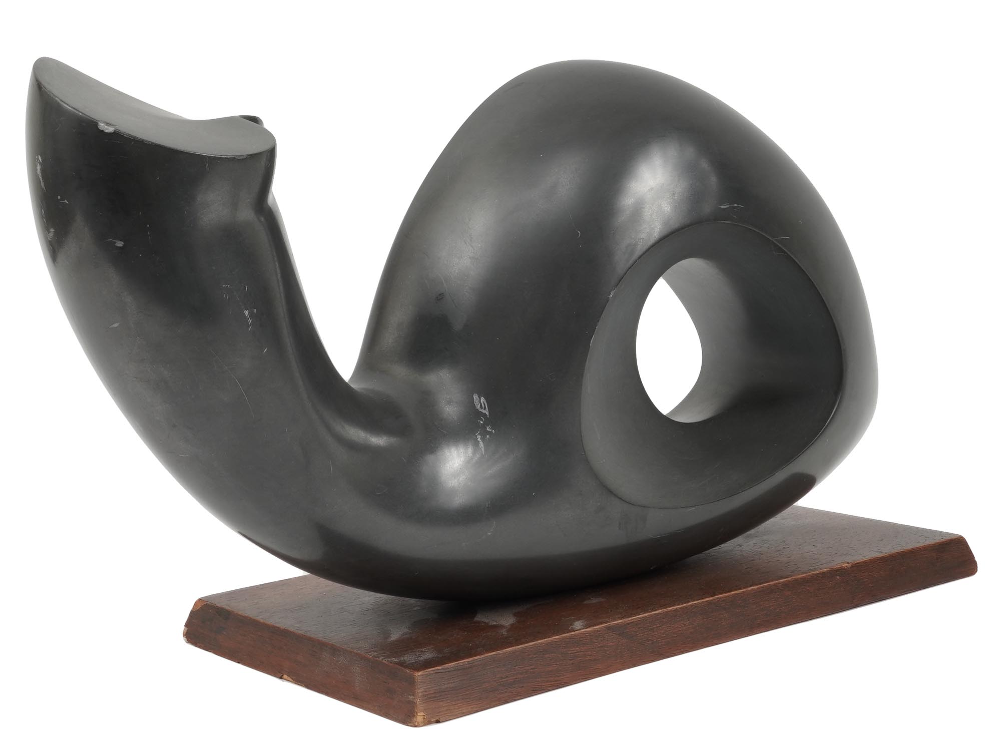 MICHAEL BARKIN ABSTRACT BLACK ONYX SCULPTURE PIC-4