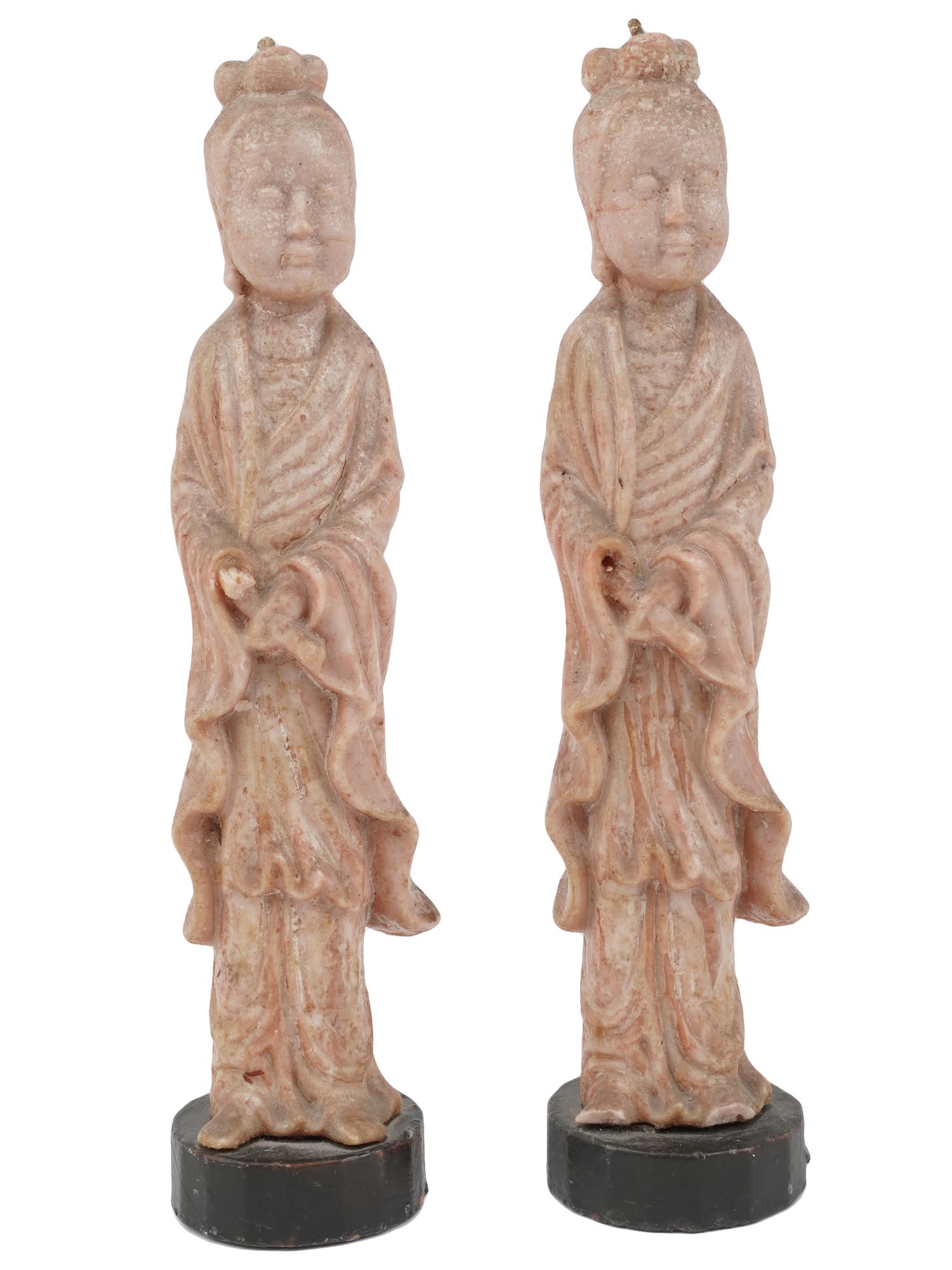 VINTAGE CHINESE CARVED WAX FIGURAL CANDLES PIC-1