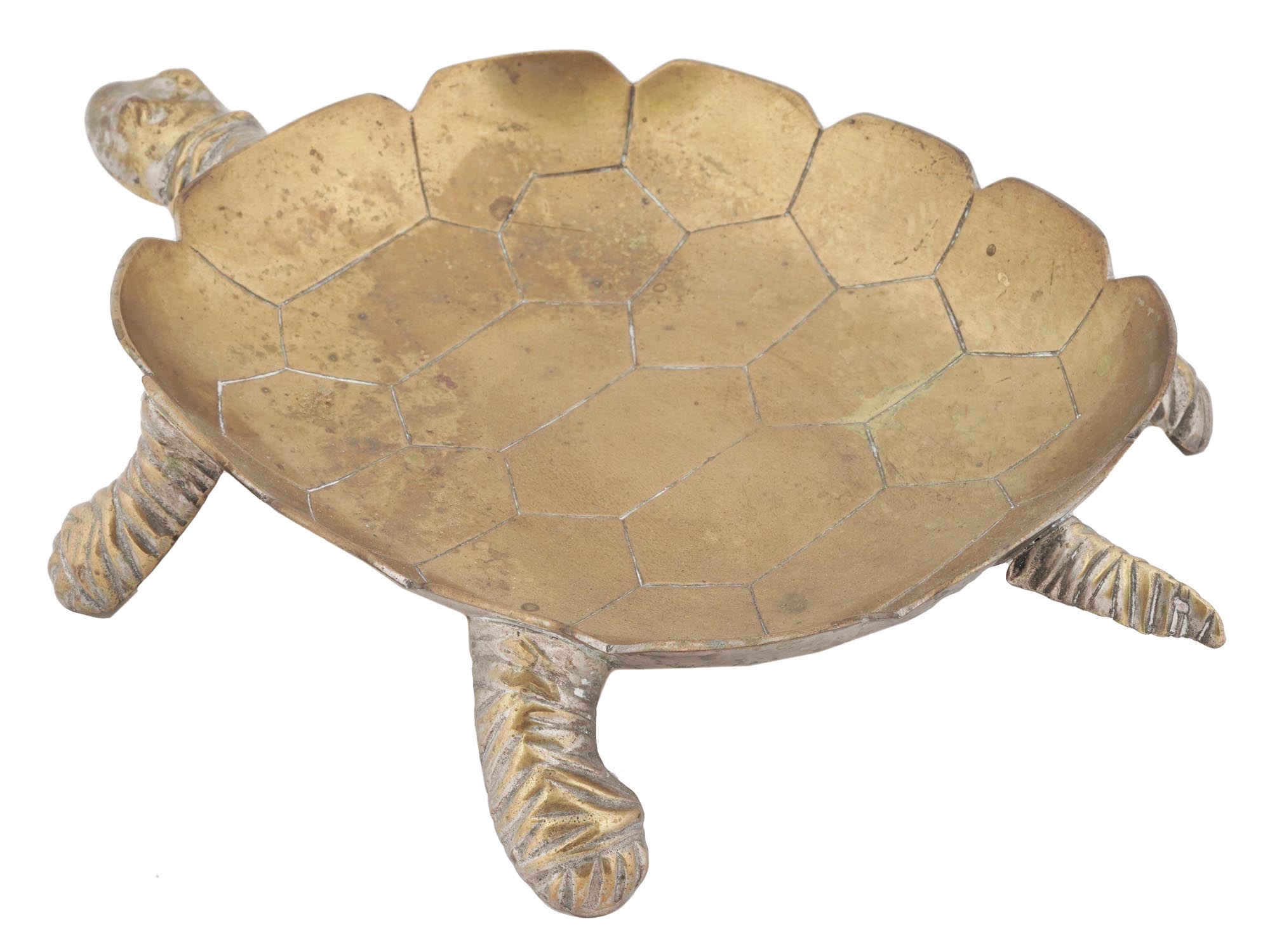 1980S BRONZE TORTOISE SHAPED TRINKET TRAY PIC-2