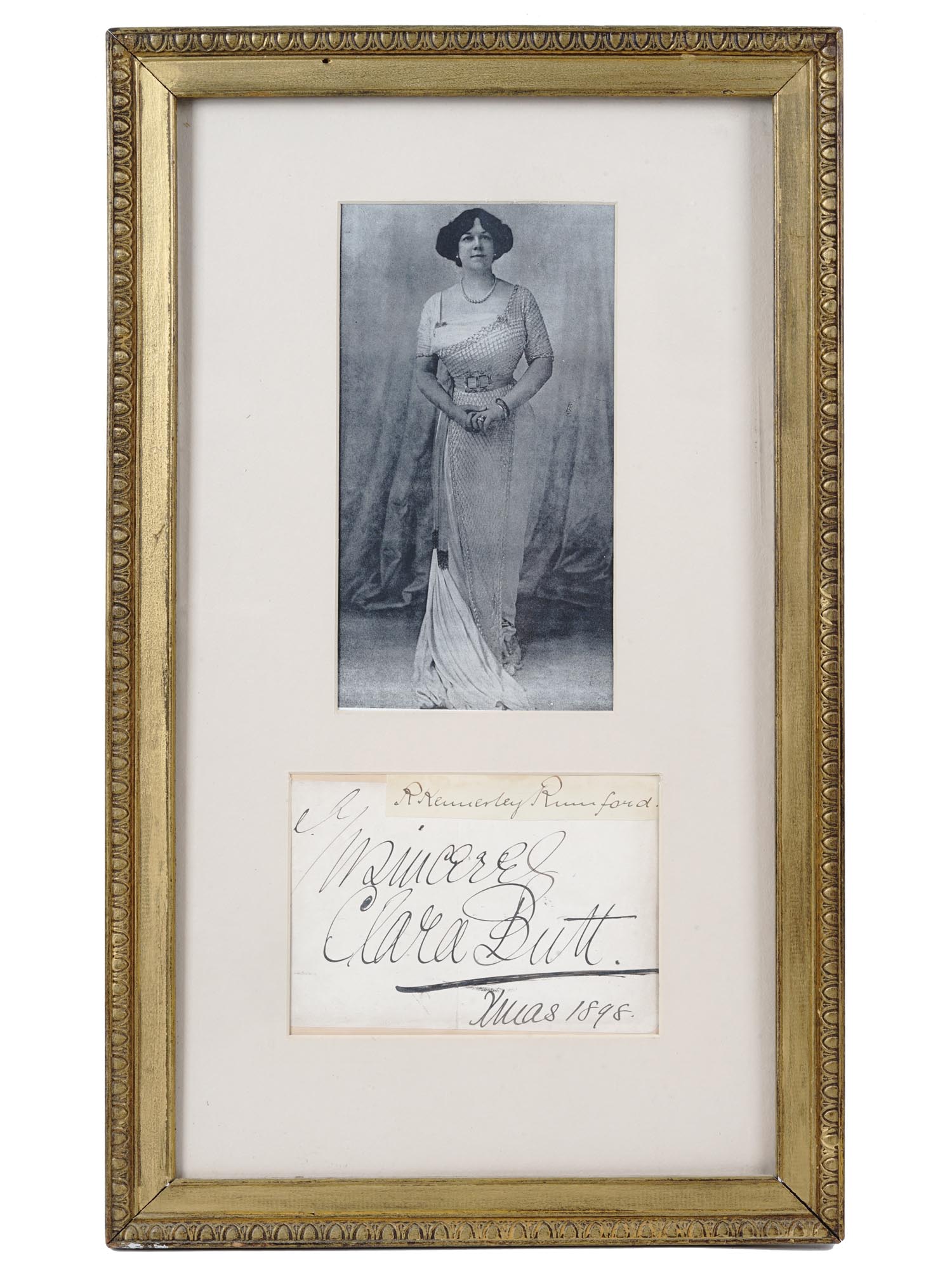 PHOTO PORTRAIT OF DAME CLARA BUTT WITH AUTOGRAPH PIC-0