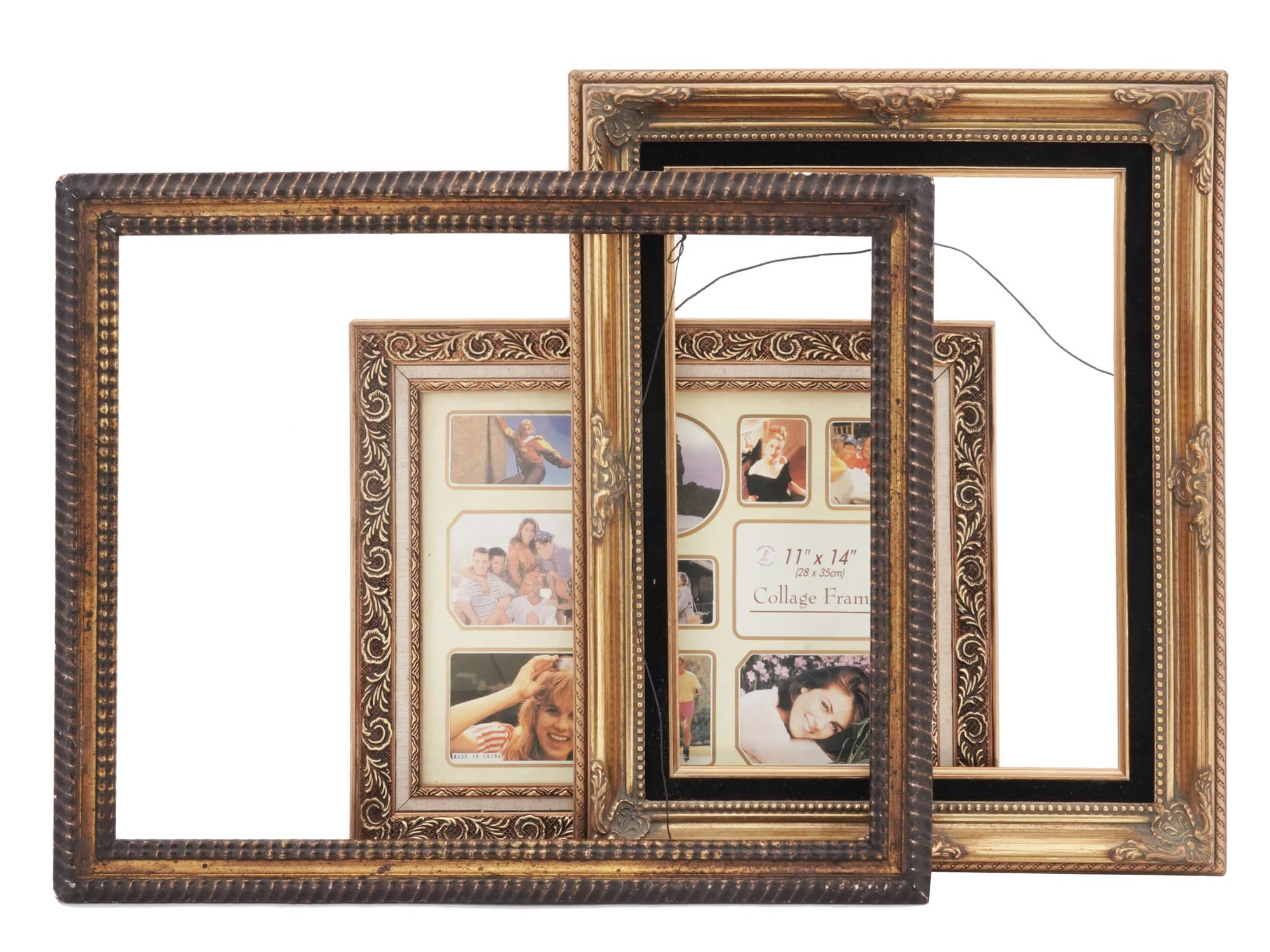 VINTAGE GILT ORNATE WOODEN PICTURE FRAMES PIC-0