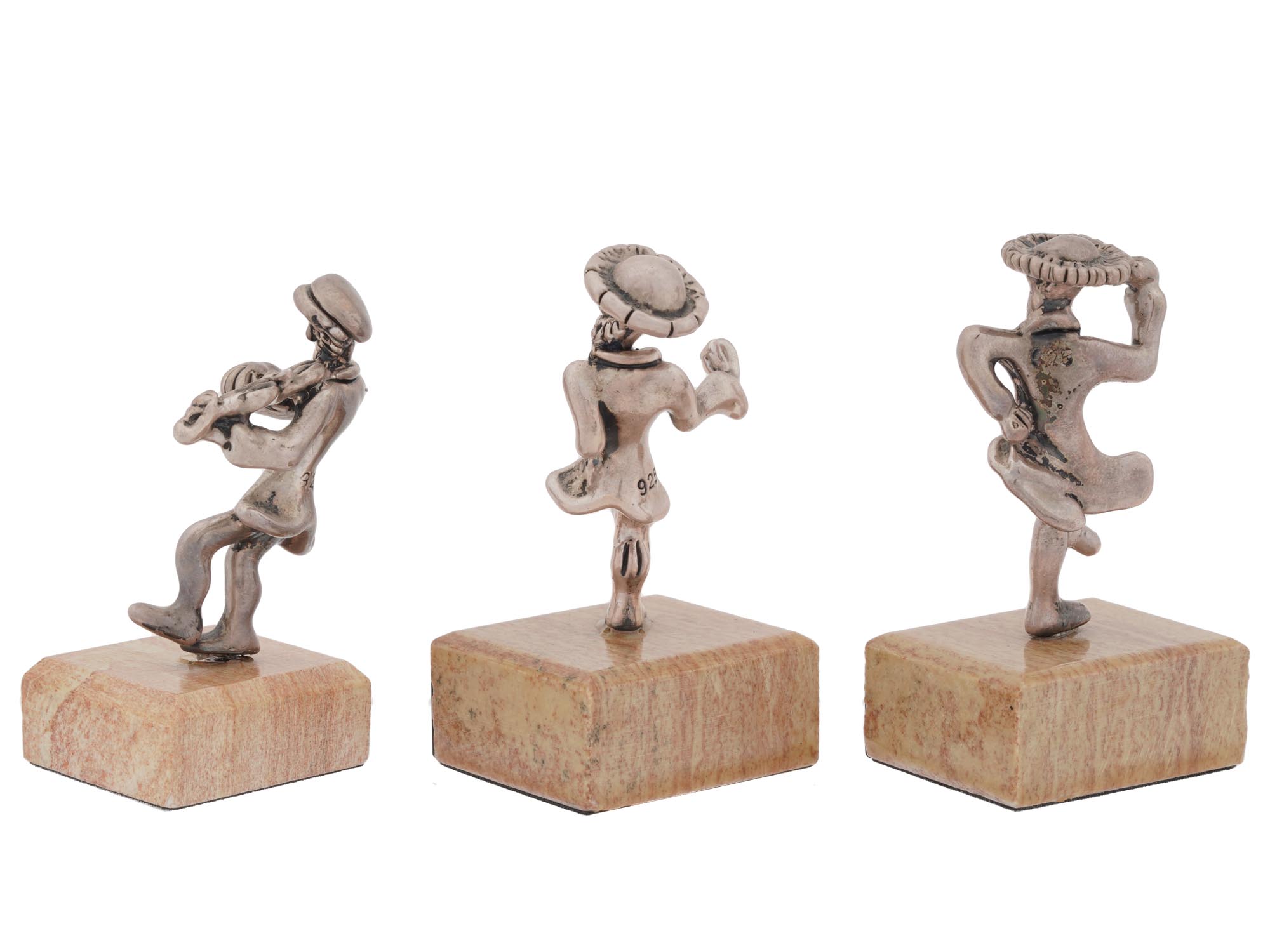 JUDAICA BEN ZION STERLING SILVER MUSICIAN FIGURES PIC-3