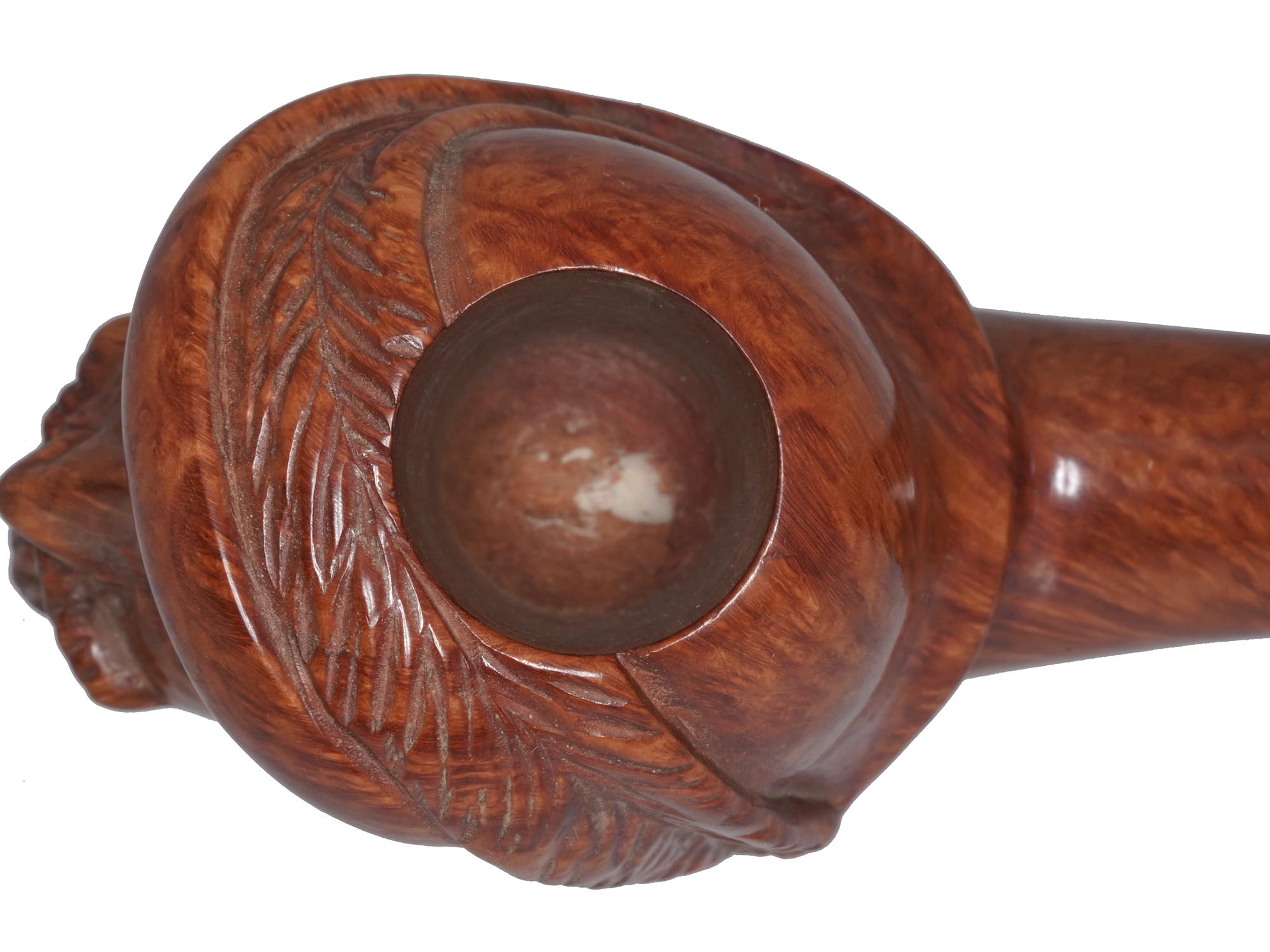 FRENCH SAINT CLAUDE HAND CARVED HEAD TOBACCO PIPE PIC-6