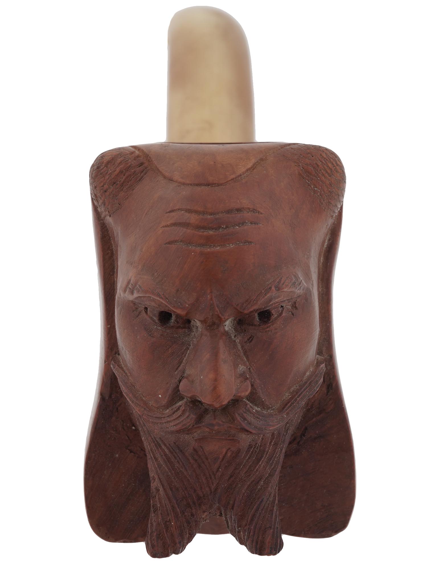 FRENCH SAINT CLAUDE HAND CARVED HEAD TOBACCO PIPE PIC-2