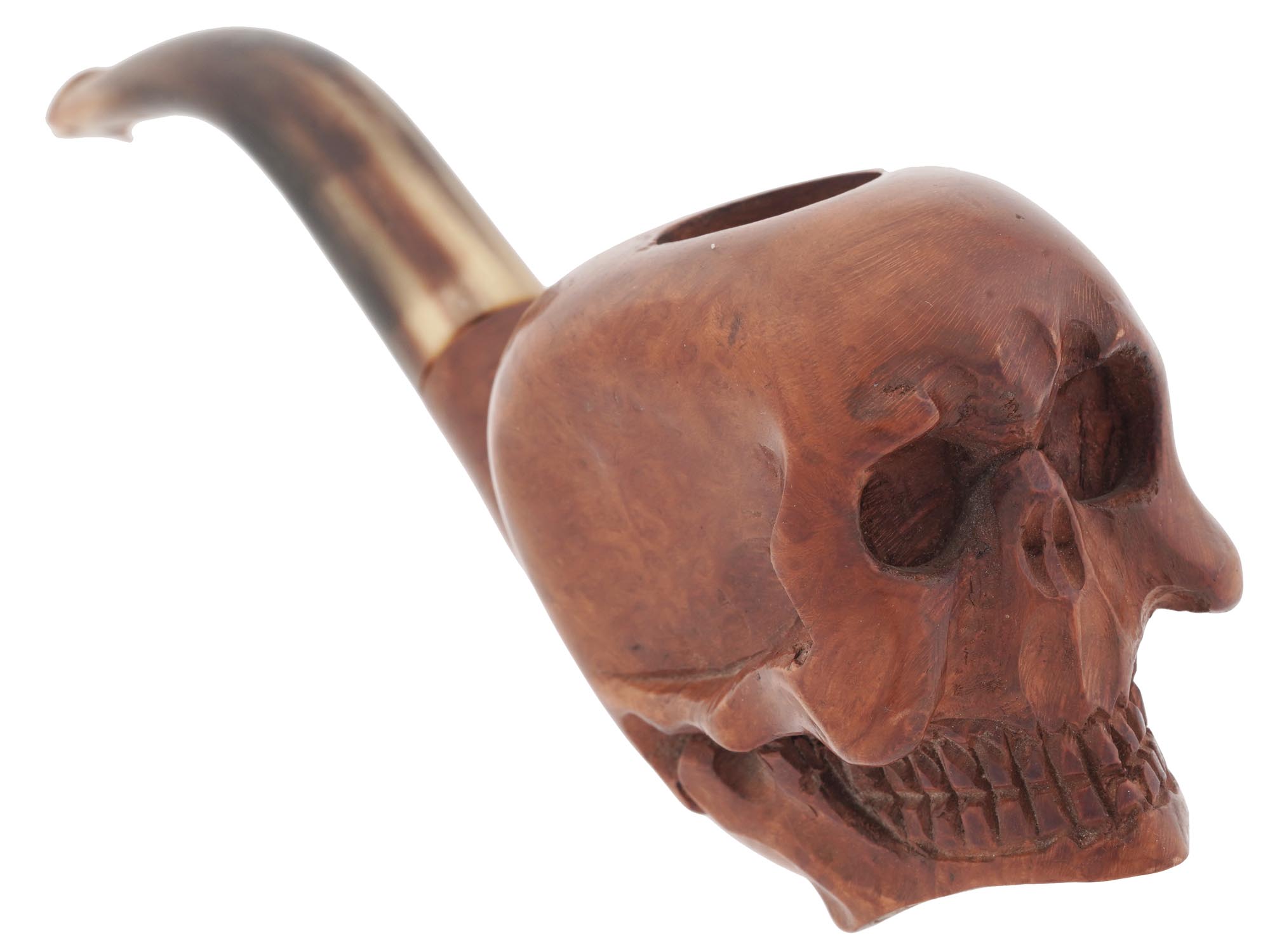 FRENCH SAINT CLAUDE HAND CARVED HEAD TOBACCO PIPE PIC-0