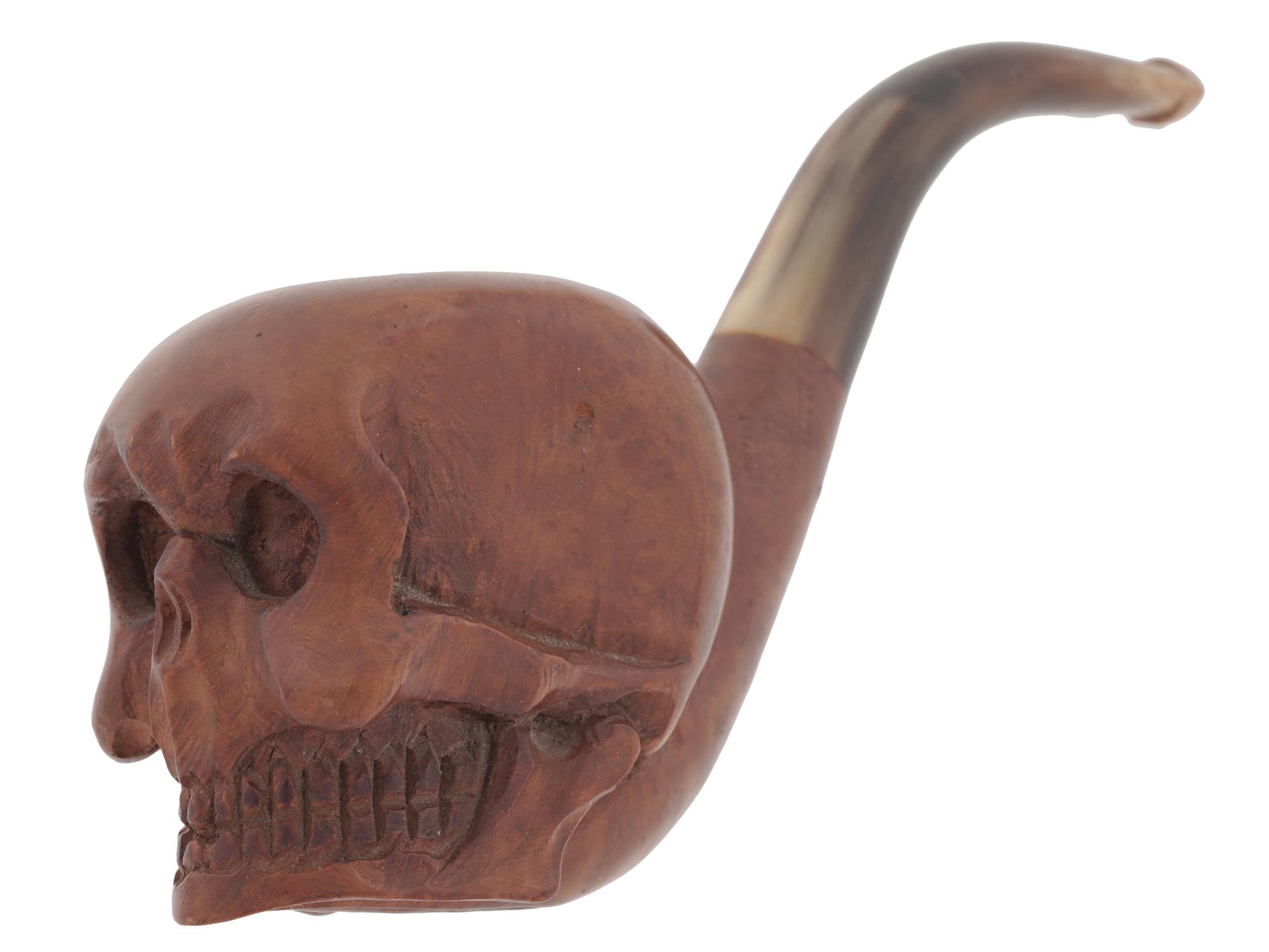 FRENCH SAINT CLAUDE HAND CARVED HEAD TOBACCO PIPE PIC-1
