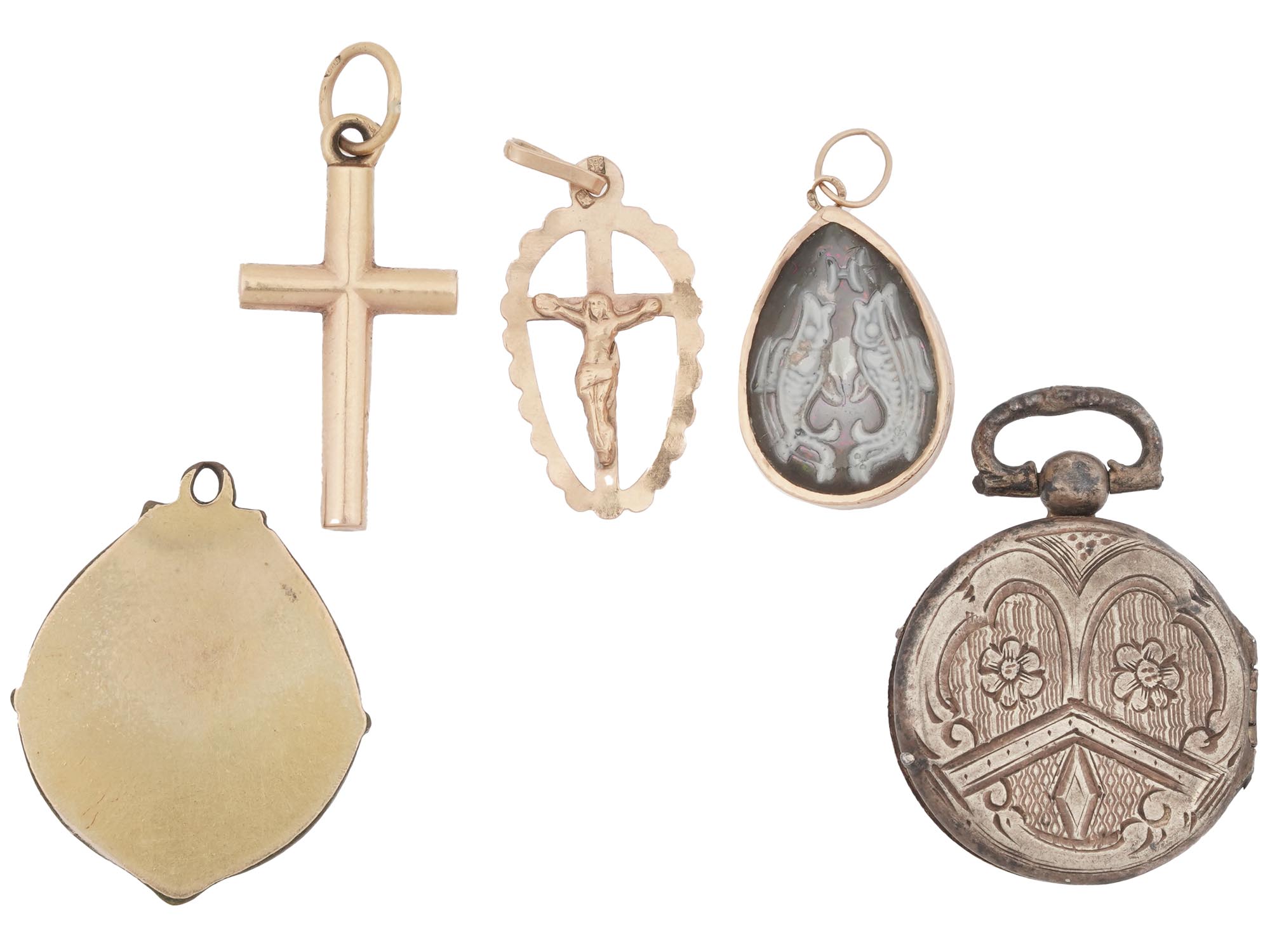 VINTAGE 14K GOLD RELIGIOUS PENDANTS AND MORE PIC-1