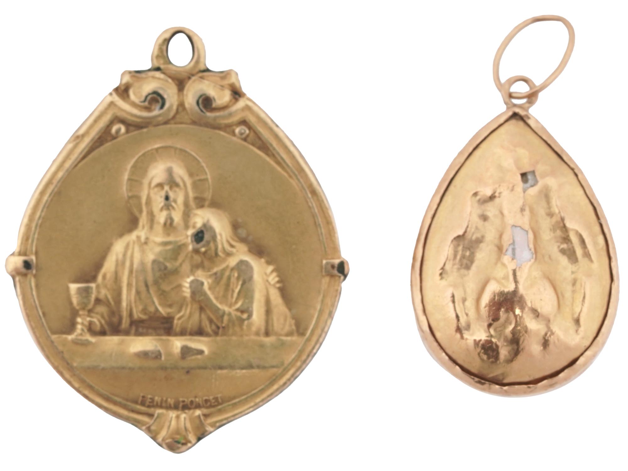 VINTAGE 14K GOLD RELIGIOUS PENDANTS AND MORE PIC-6