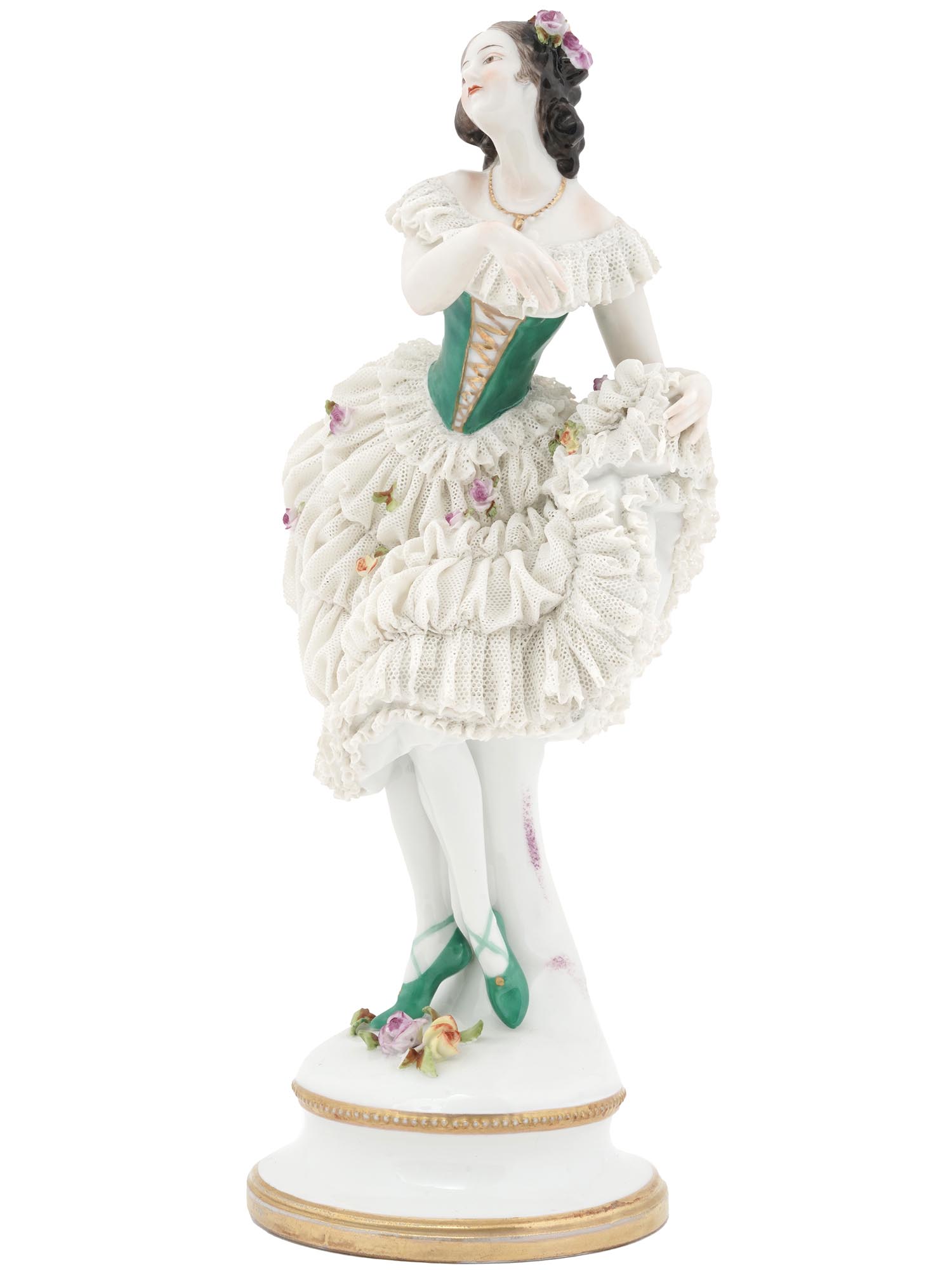 VOLKSTEDT GERMAN DRESDEN PORCELAIN DANCER FIGURE PIC-2