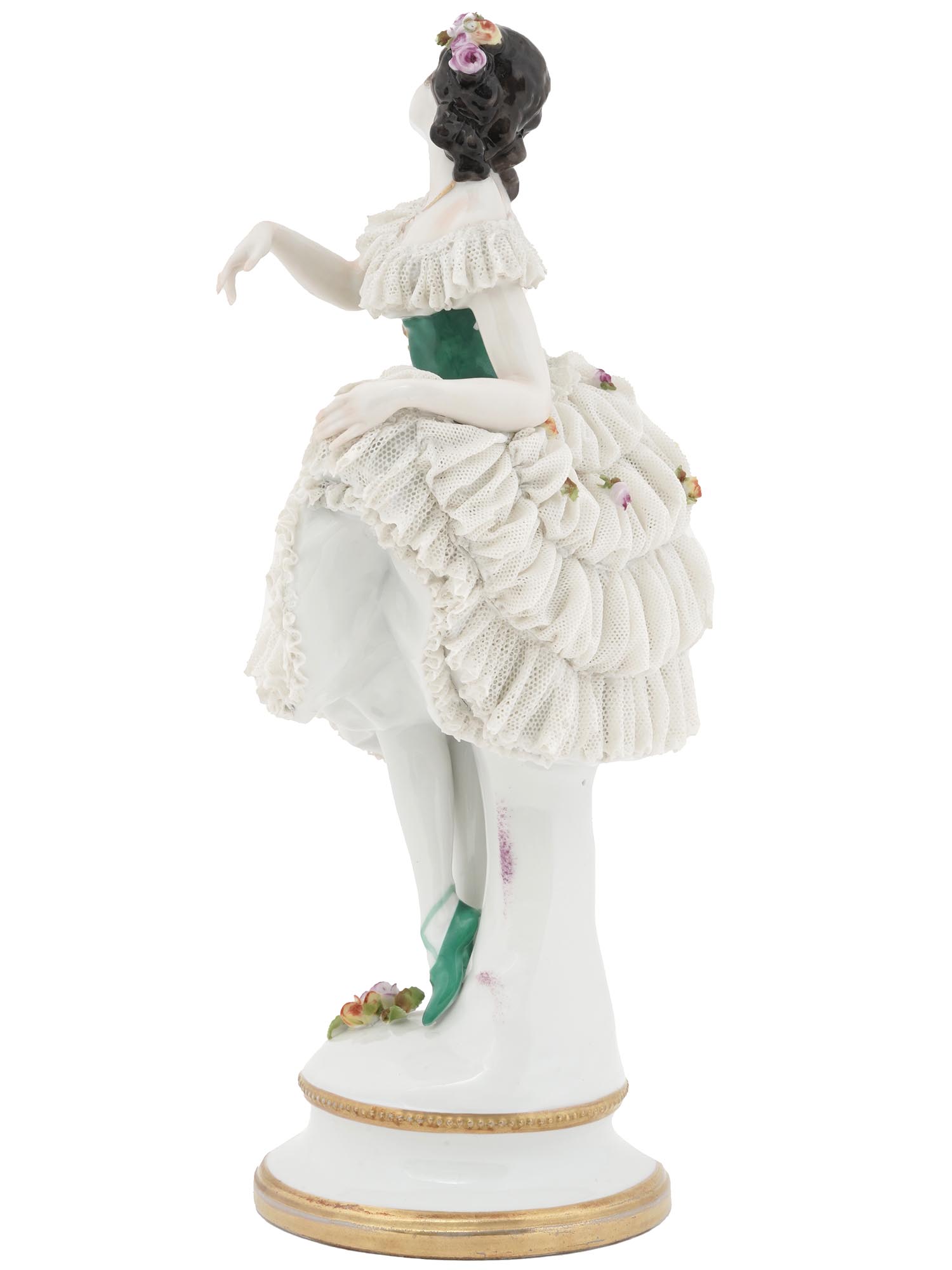 VOLKSTEDT GERMAN DRESDEN PORCELAIN DANCER FIGURE PIC-3