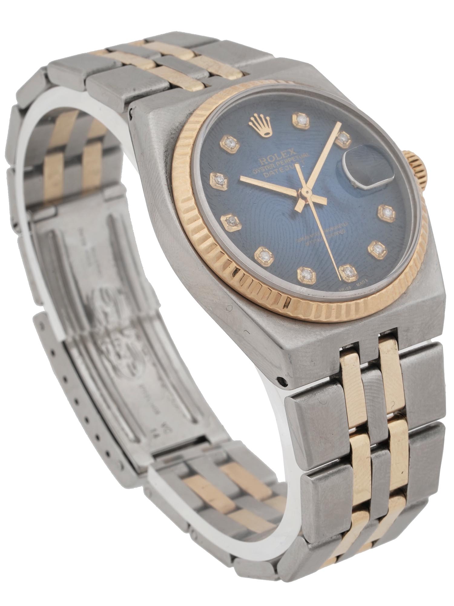 18K GOLD ROLEX OYSTER PERPETUM DATEJUST WATCH PIC-1