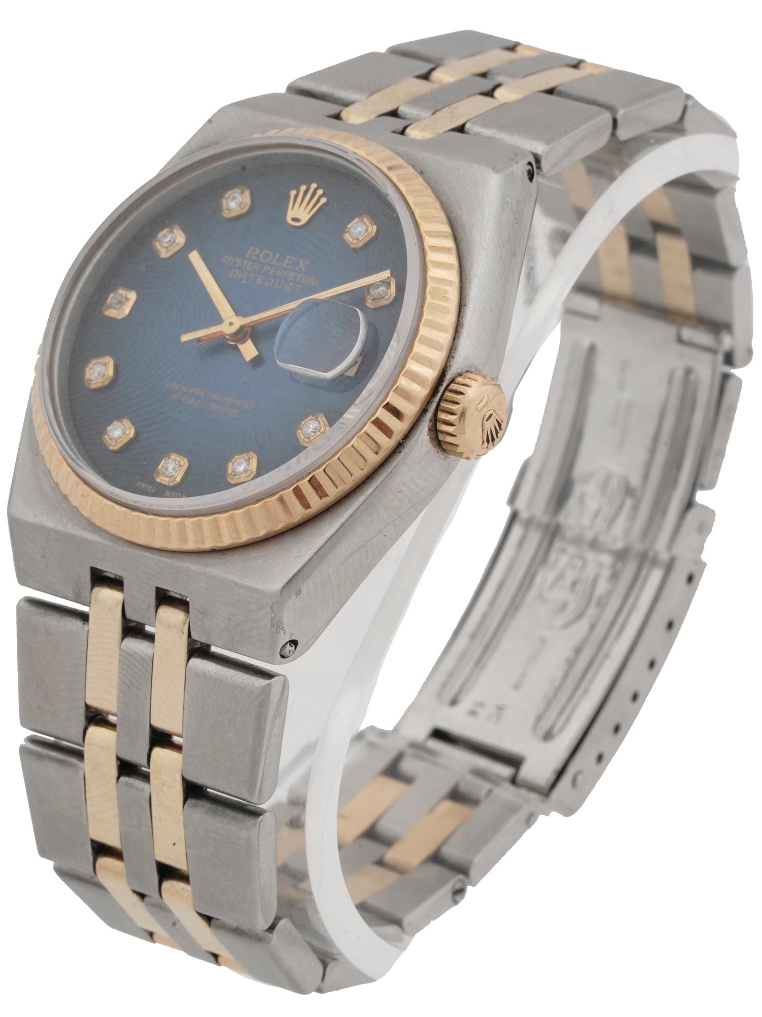 18K GOLD ROLEX OYSTER PERPETUM DATEJUST WATCH PIC-0