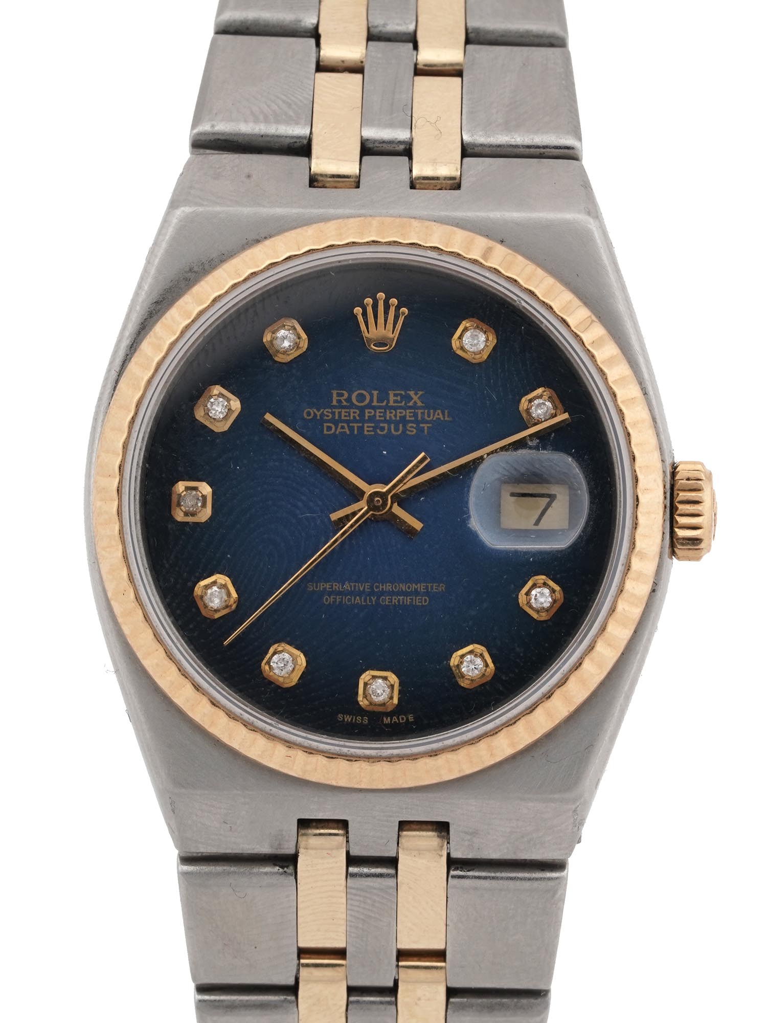 18K GOLD ROLEX OYSTER PERPETUM DATEJUST WATCH PIC-5