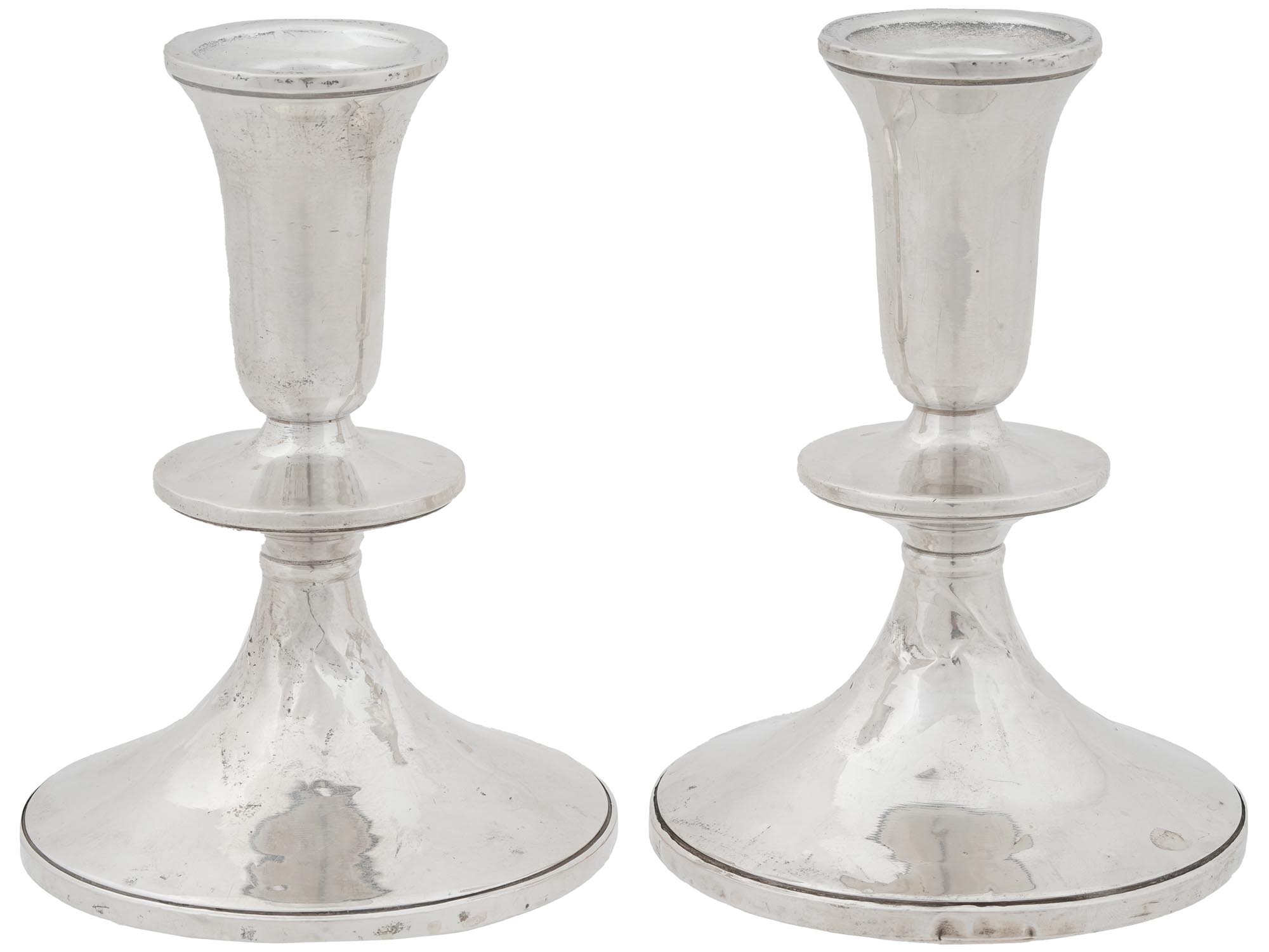 AMERICAN WEIGHTED STERLING SILVER CANDLE HOLDERS PIC-2