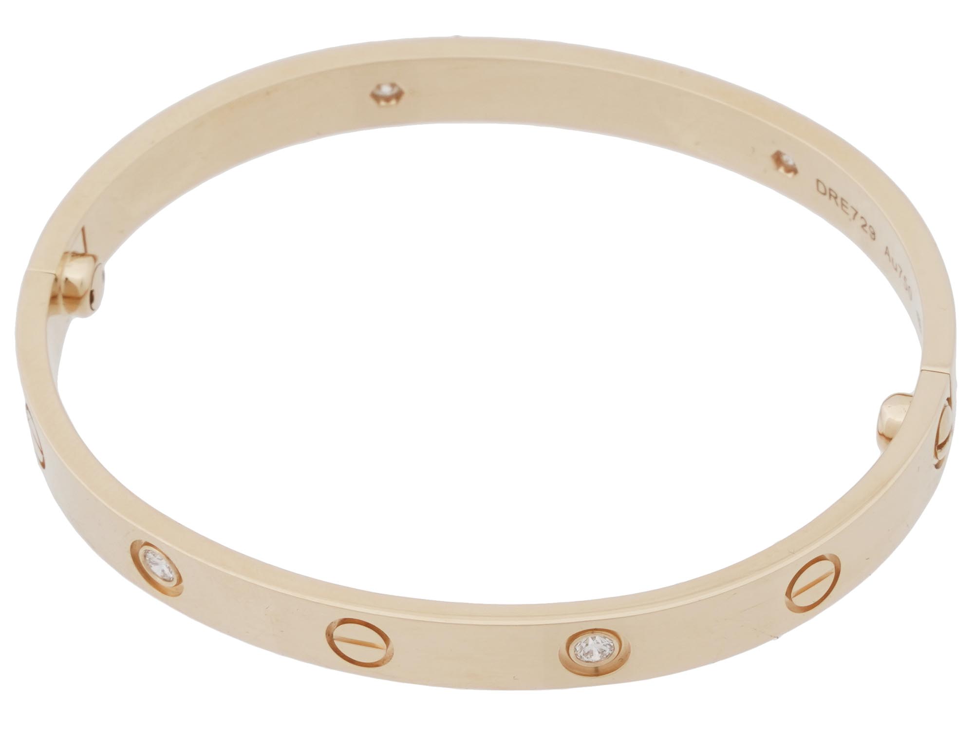 18K YELLOW GOLD AND DIAMOND CARTIER LOVE BRACELET PIC-0