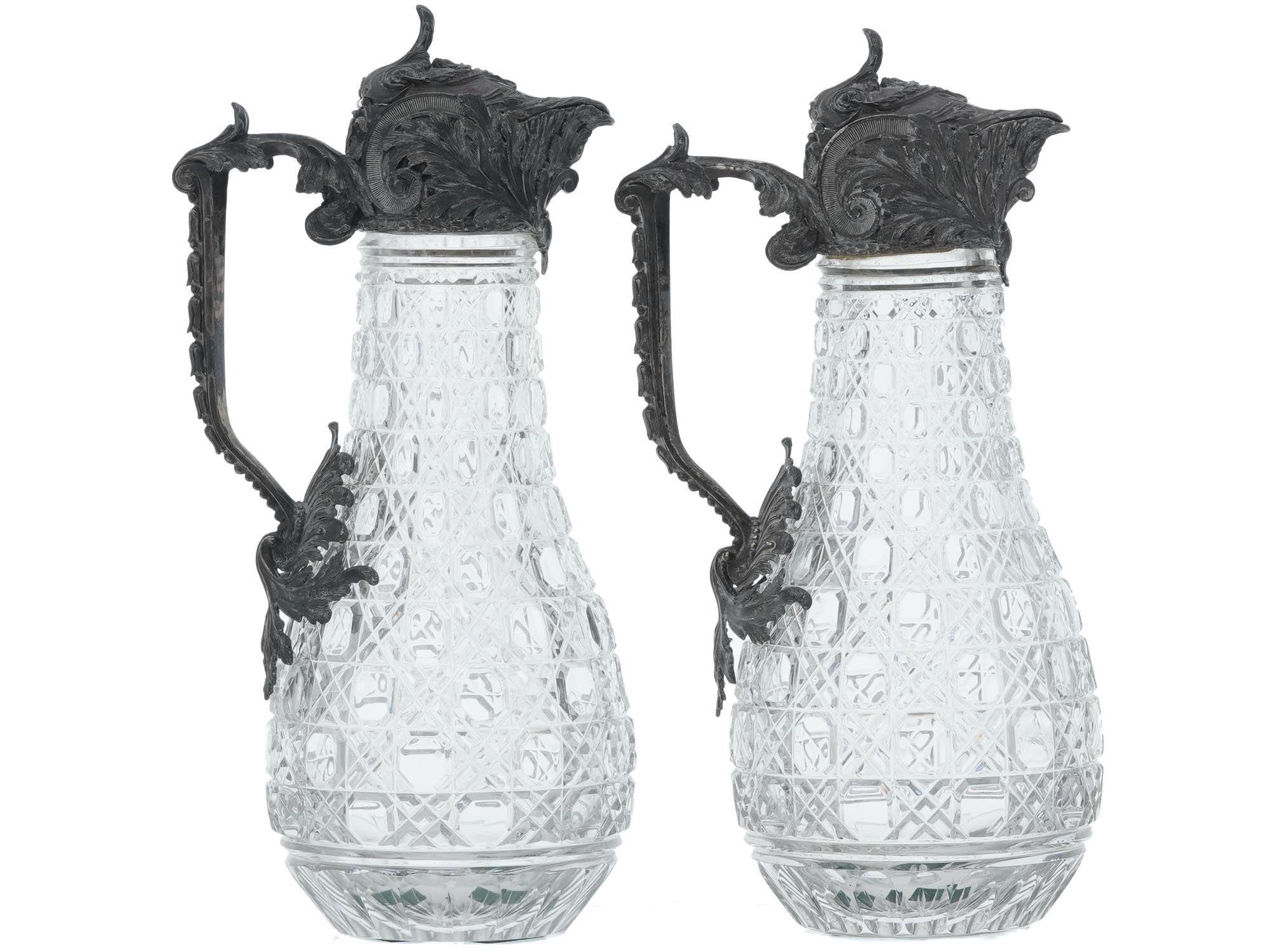 RUSSIAN SILVER AND CUT CRYSTAL DECANTERS BY BOLIN PIC-0