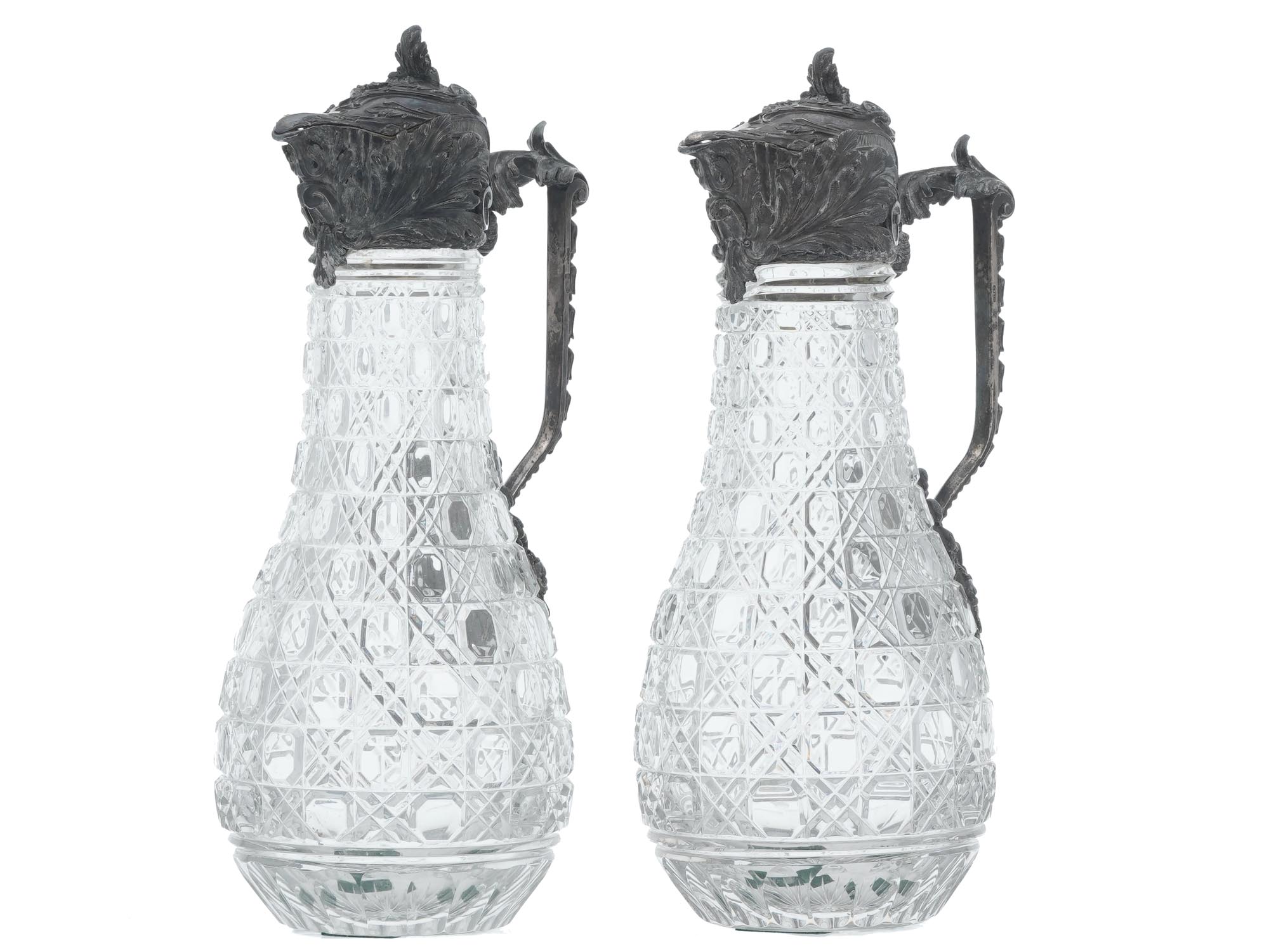 RUSSIAN SILVER AND CUT CRYSTAL DECANTERS BY BOLIN PIC-2