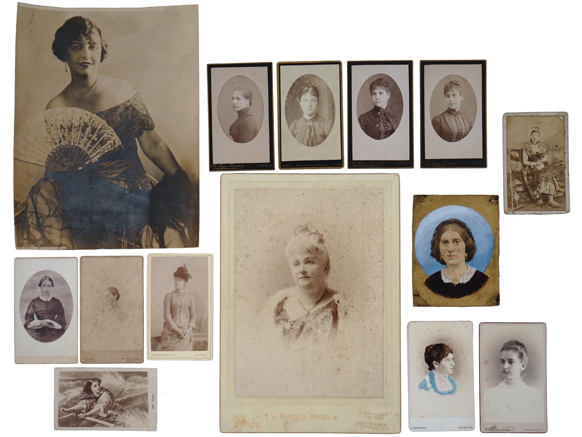 ANTIQUE LATE 19TH C CABINET PHOTOGRAPHS OF WOMEN PIC-0