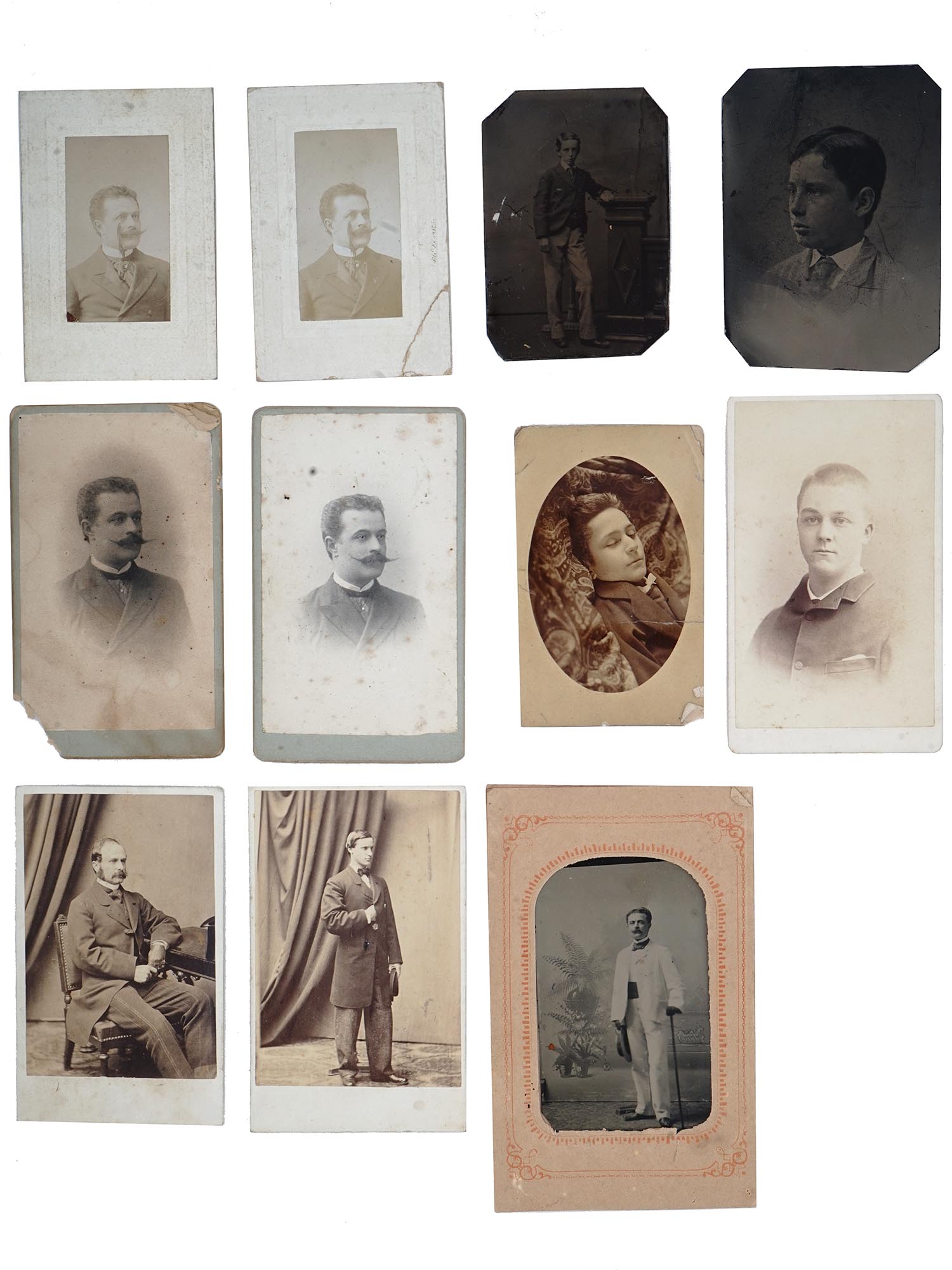 ANTIQUE 19TH C CABINET PHOTOGRAPHS MALE PORTRAITS PIC-0