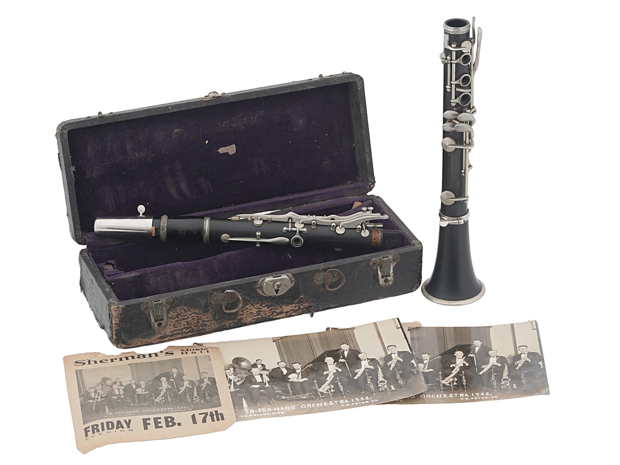 ANTIQUE 1900S YO SKO HARO ORCHESTRA CLARINET IOB PIC-0