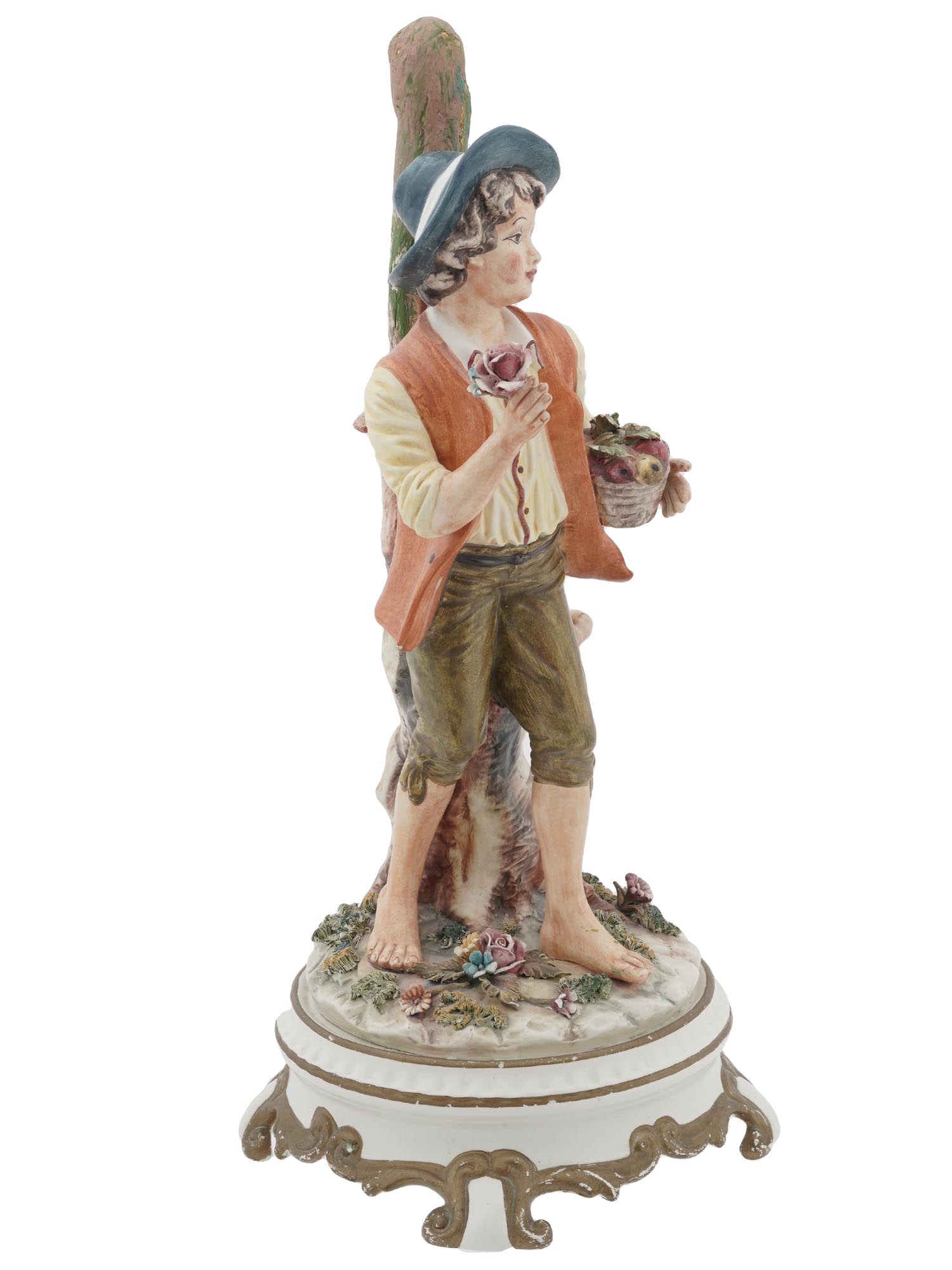 ITALIAN CAPODIMONTE HAND PAINTED PORCELAIN FIGURE PIC-2