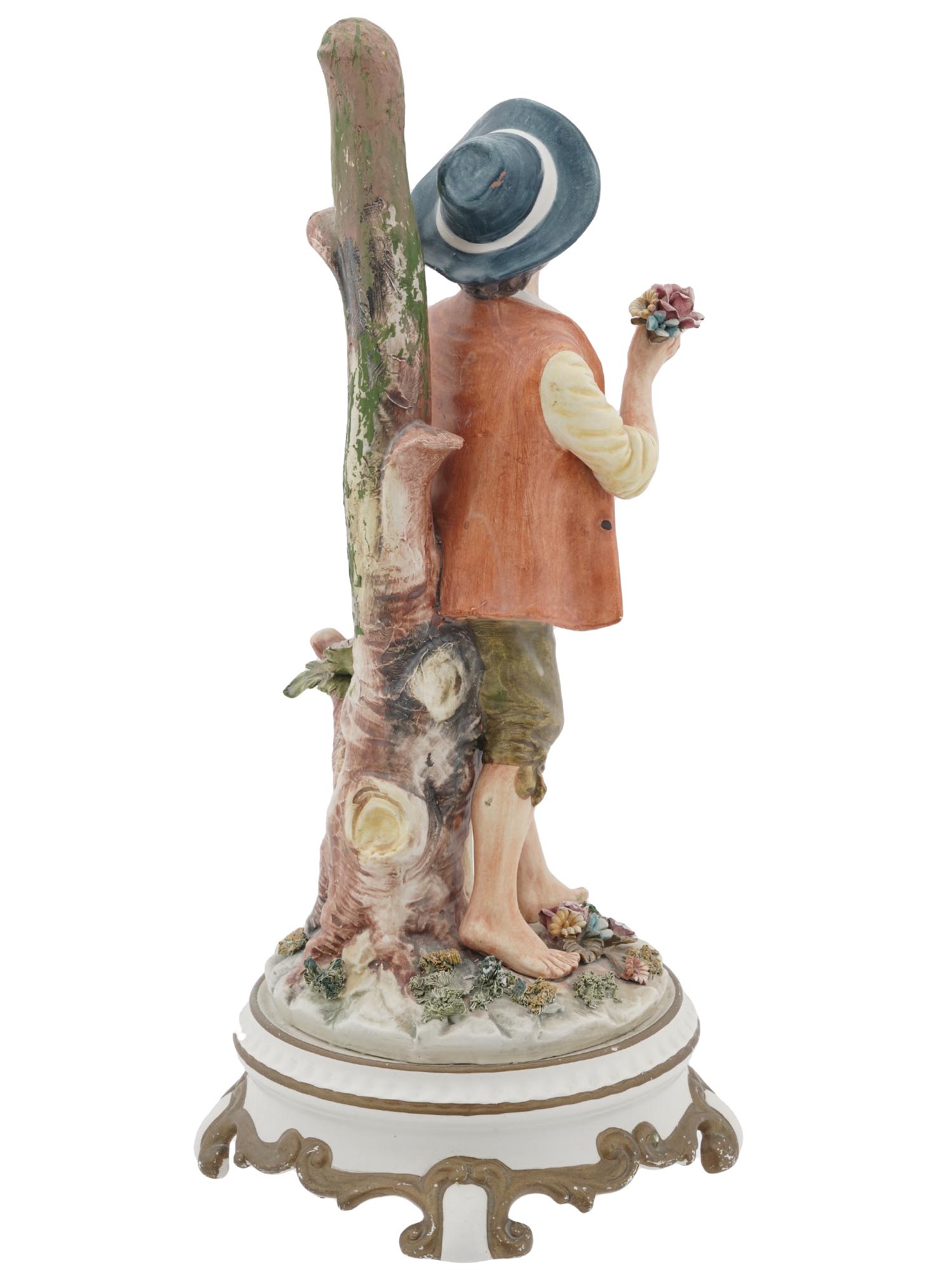 ITALIAN CAPODIMONTE HAND PAINTED PORCELAIN FIGURE PIC-3