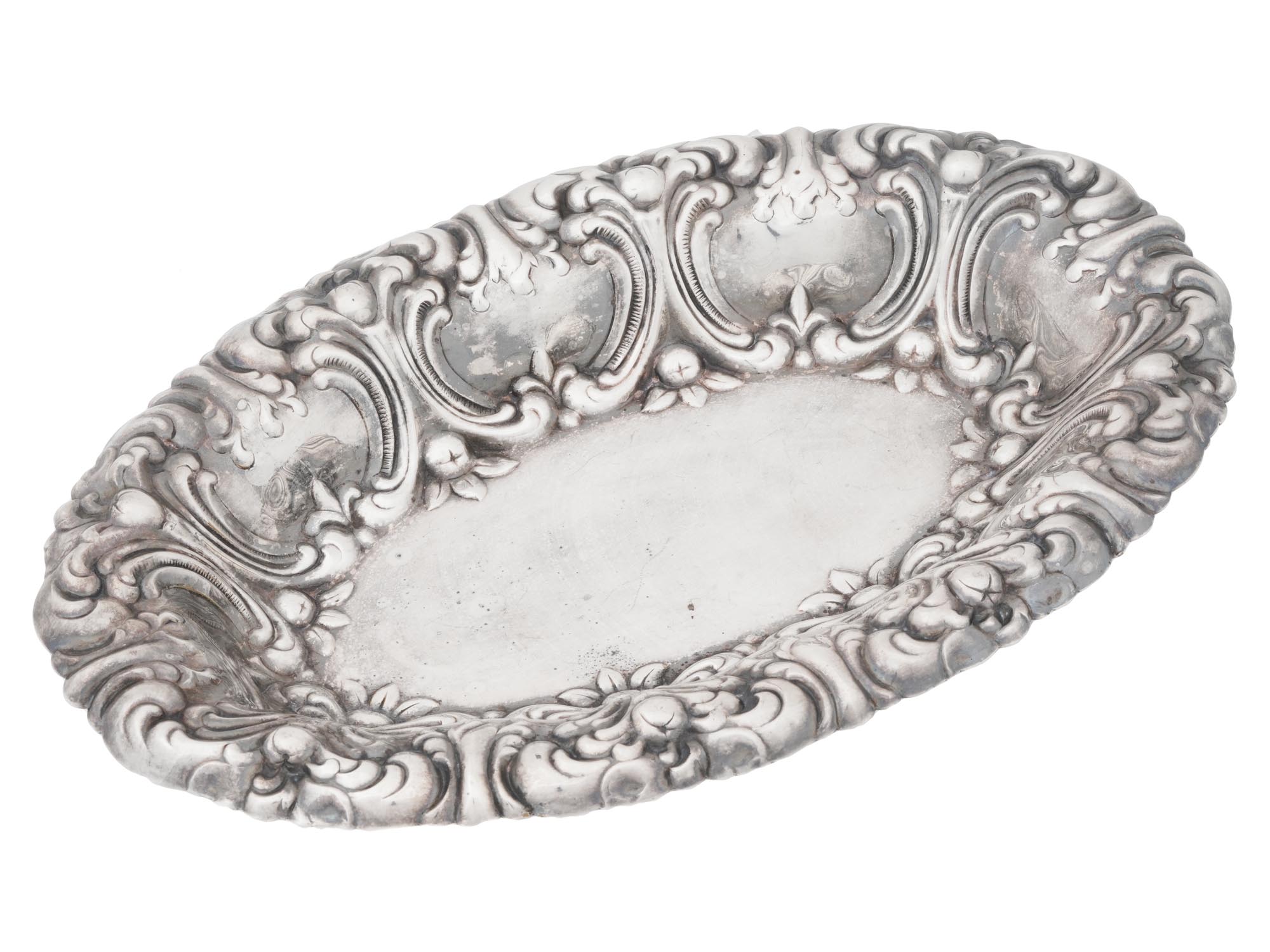 VINTAGE AMERICAN GORHAM REPOUSSE SILVER PLATE TRAY PIC-2
