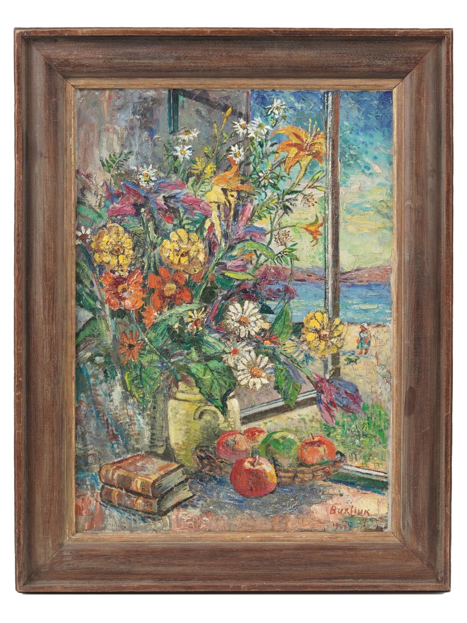 RUSSIAN STILL LIFE OIL PAINTING BY DAVID BURLIUK PIC-0