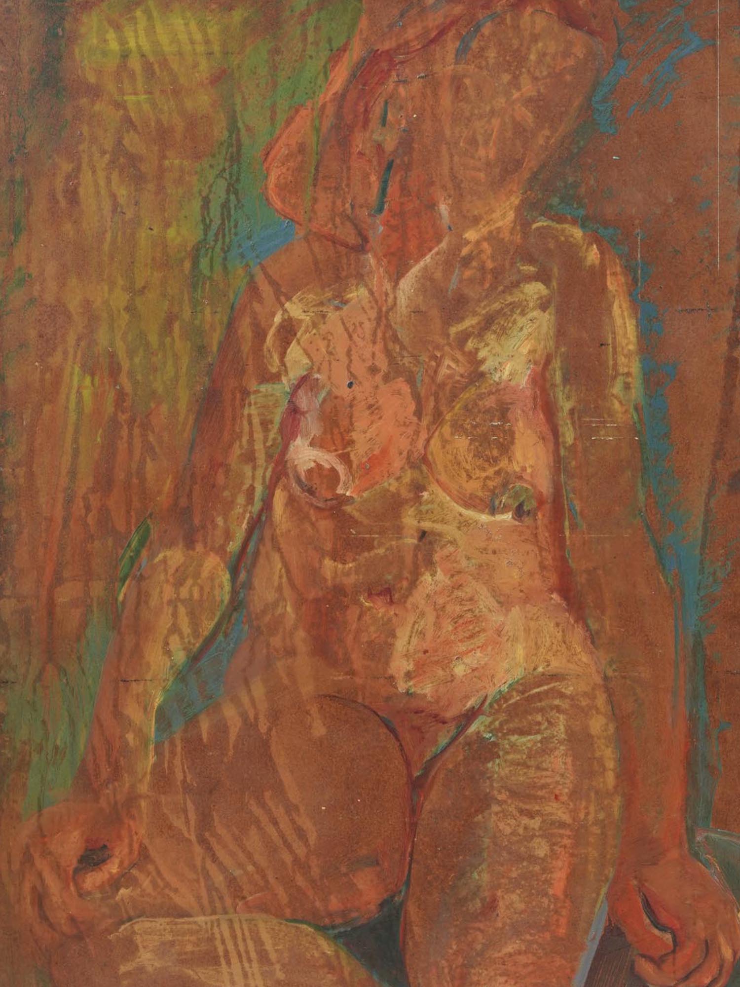 RUSSIAN FEMALE NUDE OIL PAINTING BY YURI ANNENKOV PIC-1