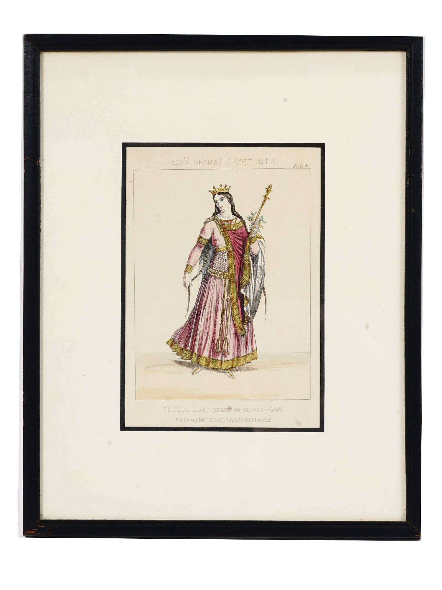 1865 LITHOGRAPH PORTRAIT OF CLOTILDE THOMAS LACY PIC-0
