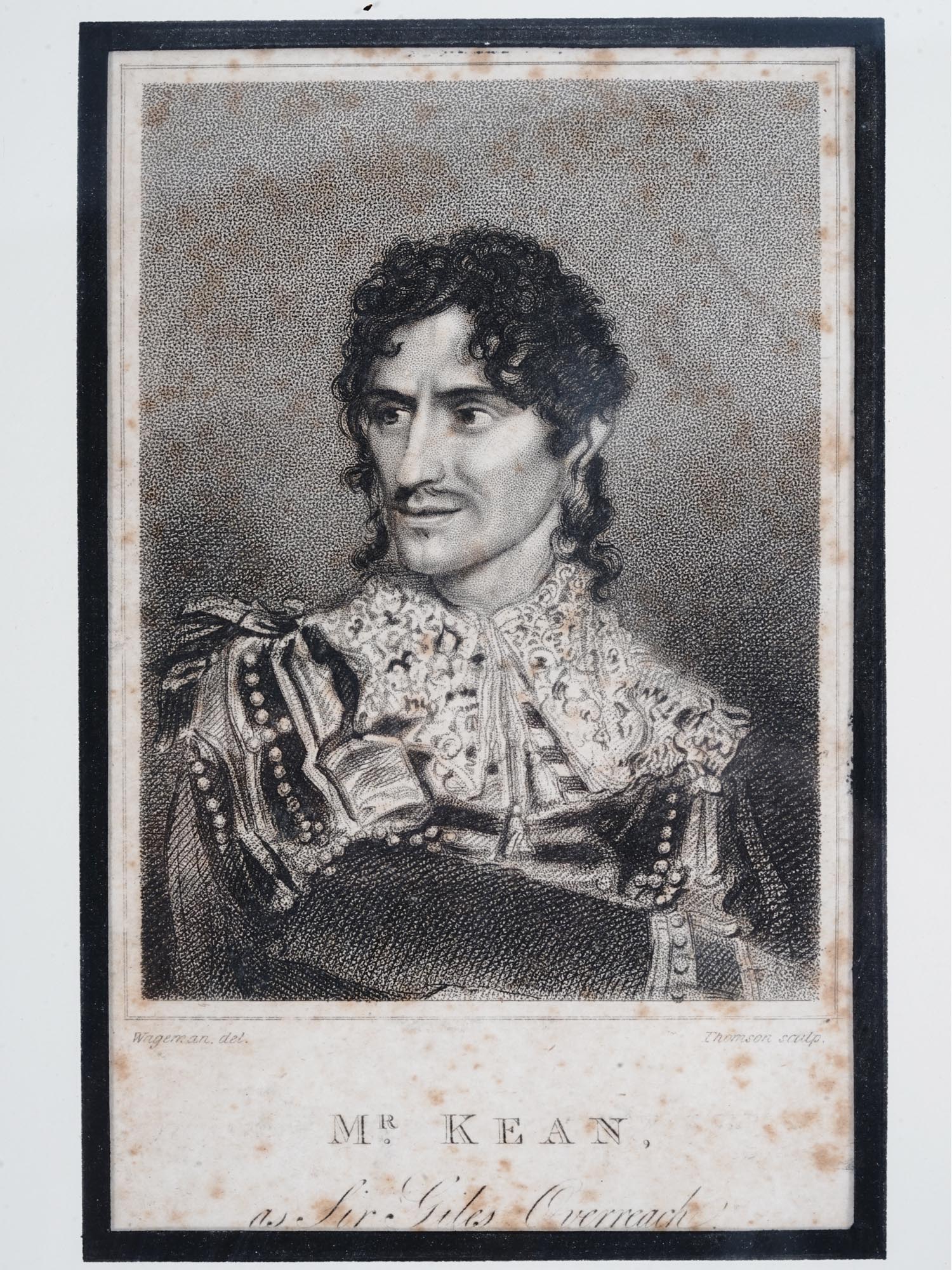ANTIQUE ENGLISH THEATRE HISTORY ACTOR ETCHINGS PIC-1