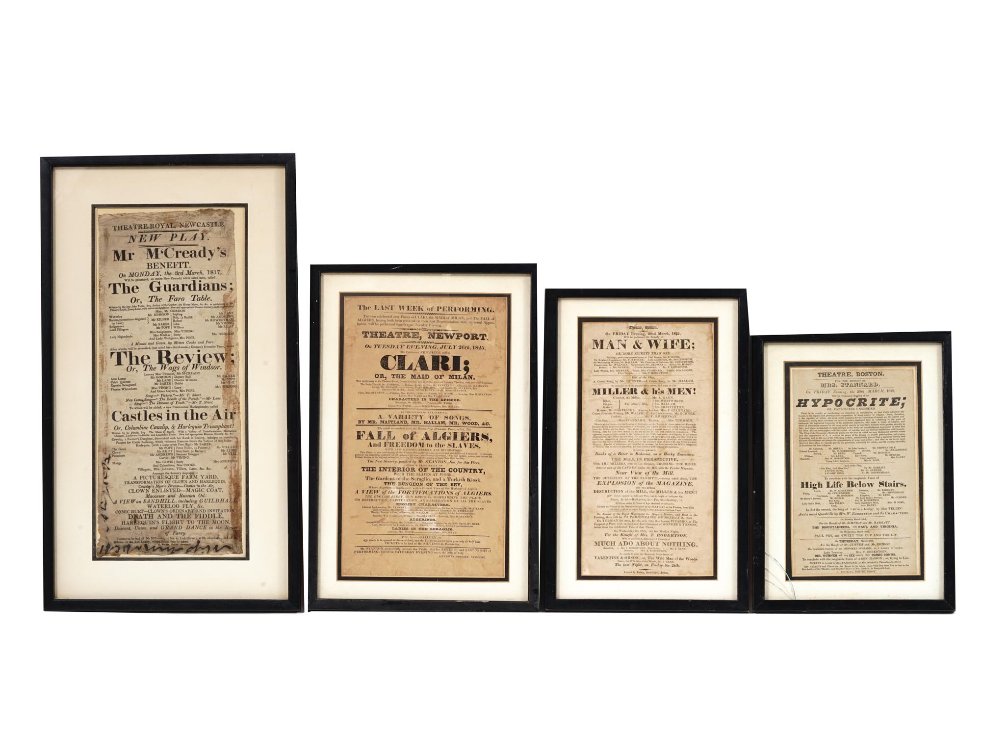 ANTIQUE AMERICAN AND ENGLISH PRINTED PLAYBILLS PIC-0
