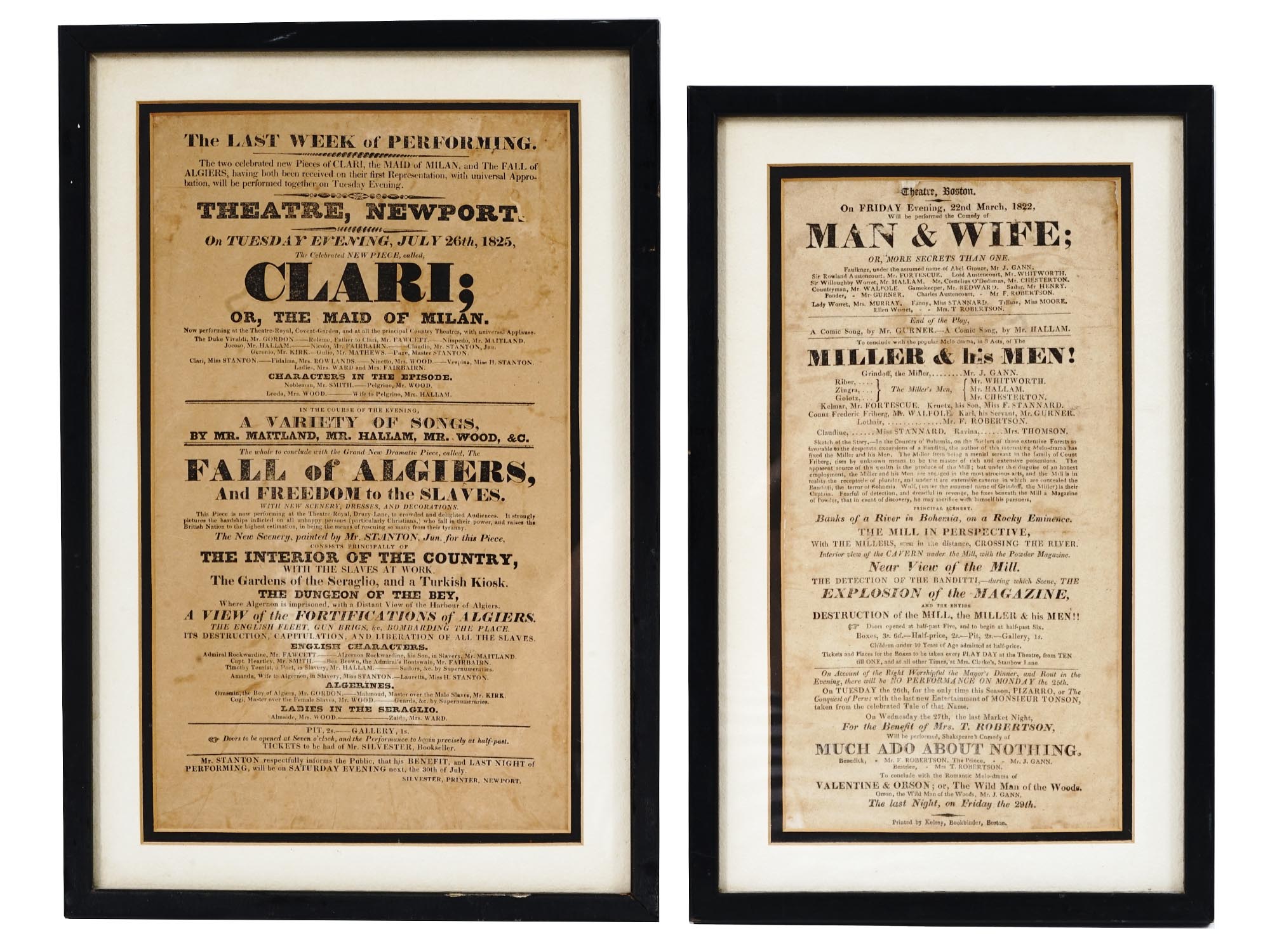 ANTIQUE AMERICAN AND ENGLISH PRINTED PLAYBILLS PIC-1