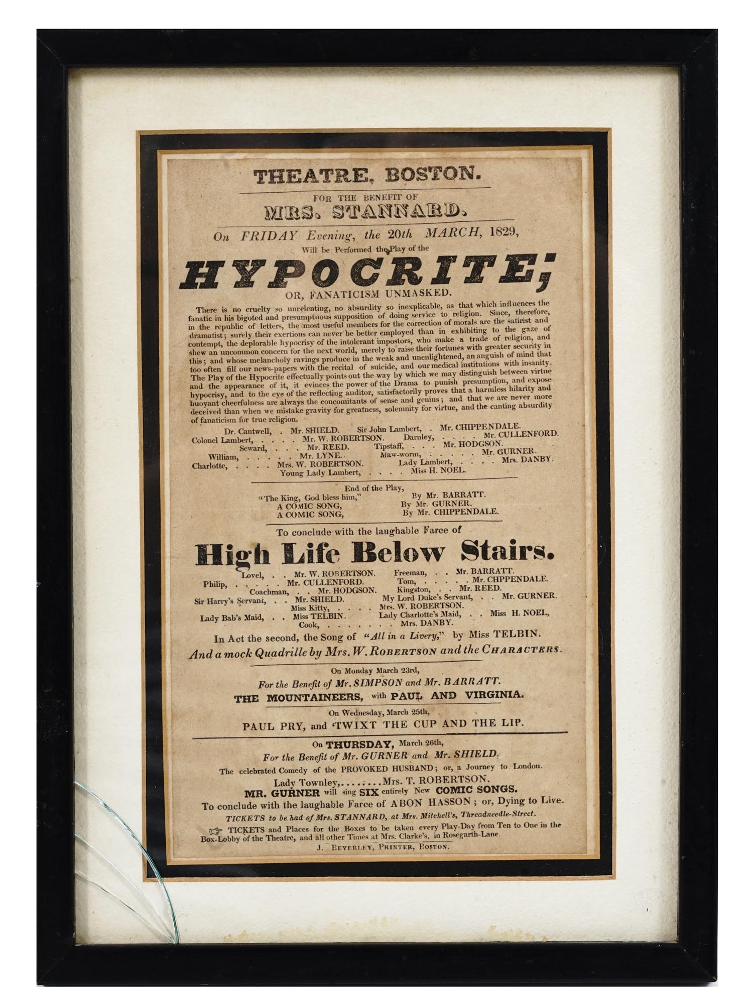 ANTIQUE AMERICAN AND ENGLISH PRINTED PLAYBILLS PIC-3