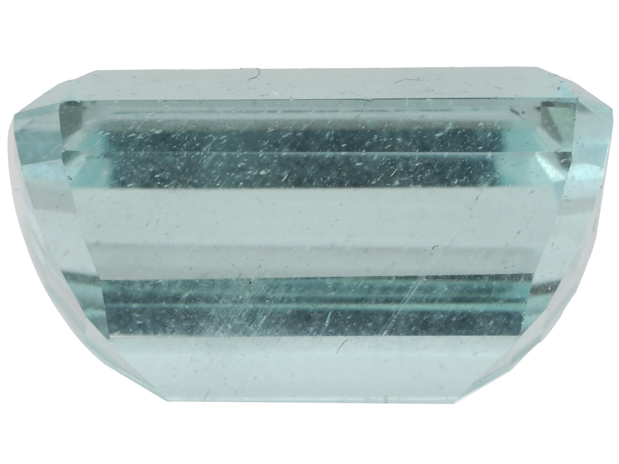 30 CARAT EMERALD CUT AQUAMARINE GEMSTONE PIC-3