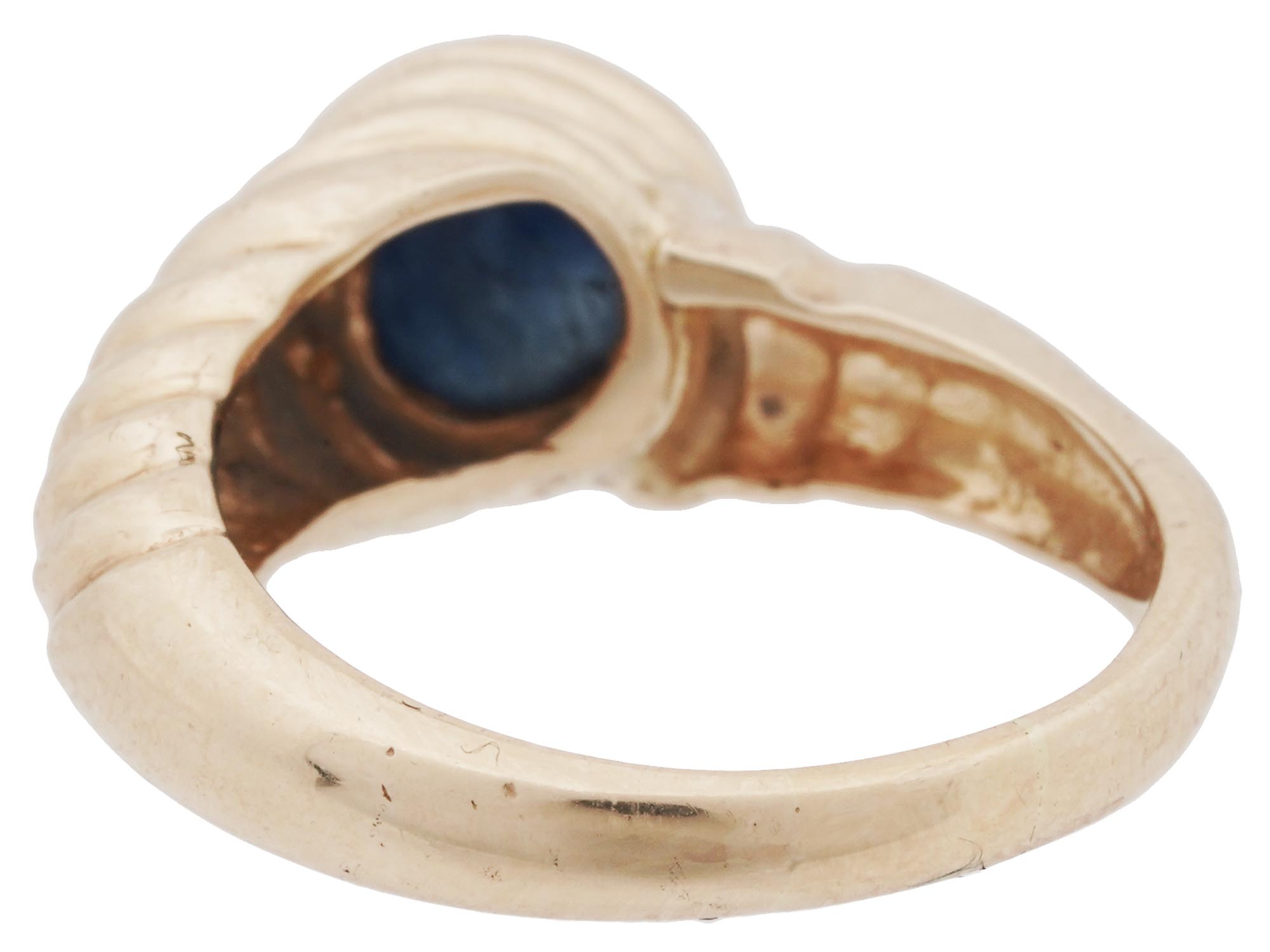 18K YELLOW GOLD AND SAPPHIRE STATEMENT RING PIC-2